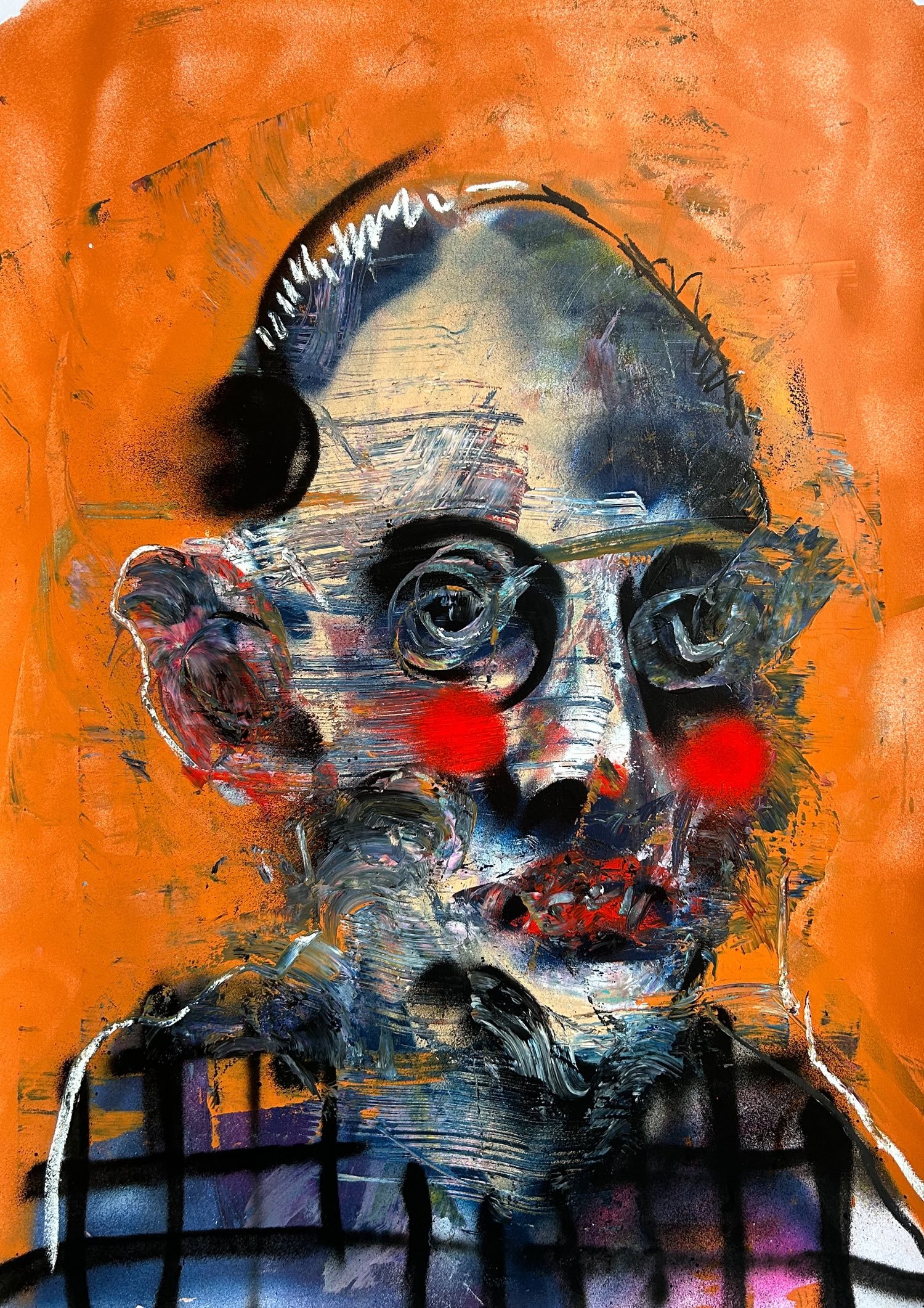 Major league mother trucker 02 | spray paint & oil pastel on paper  | 59.4 x 84cm | KD 700