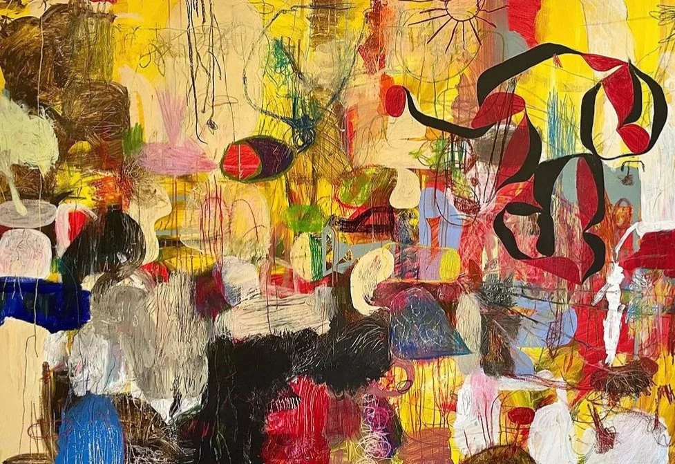 "A Boggled Mind" | 2024 | Acrylic on Canvas 140 x 200cm | KD 3,100 (SOLD)