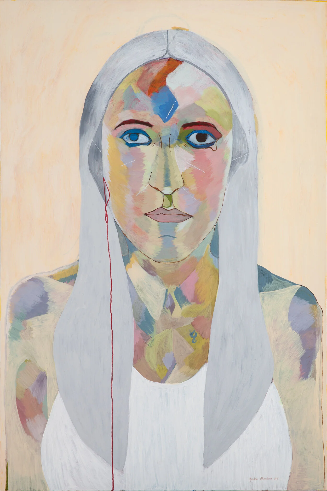 "Fatima’s Needles" | 100 x 149 cm | Acrylic on Canvas | KD 1,950