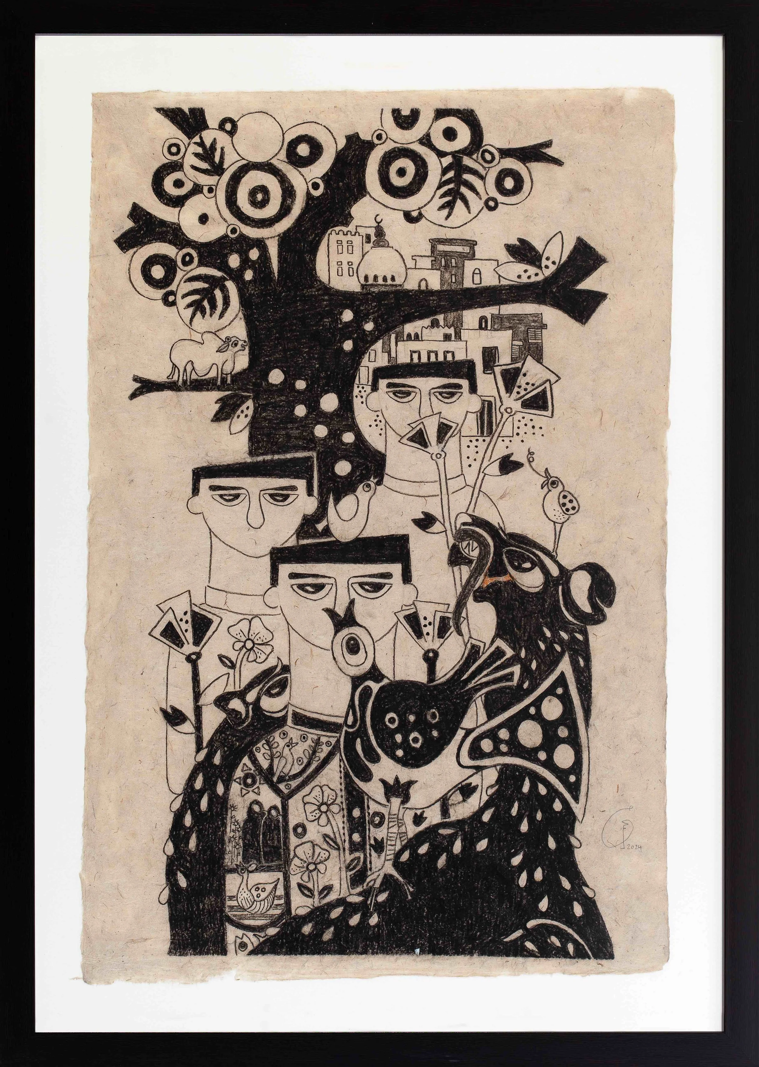 We, The Boys 1 | Carbon on Lotka paper  | 65 x 91cm | KD 495 (SOLD)