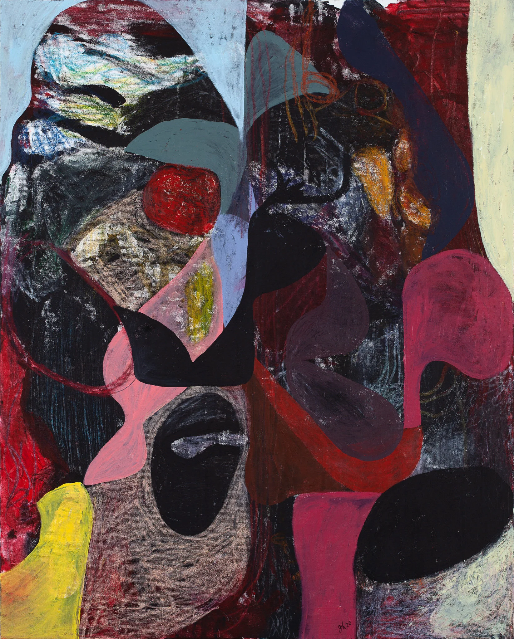 "Ultrasound" | Acrylic on Canvas | 80 x 100 cm |  KD 1,600