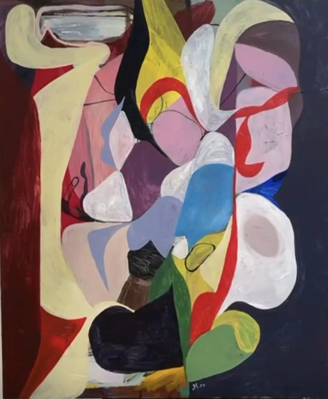 "Untitled" | 2020 | Acrylic on Canvas | 95 x 80 cm | 1,350KD