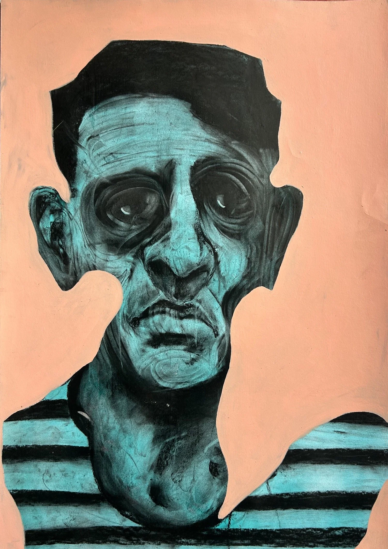 Major league mother trucker 23 | spray paint & oil pastel on paper  | 59.4 x 84cm | KD 700