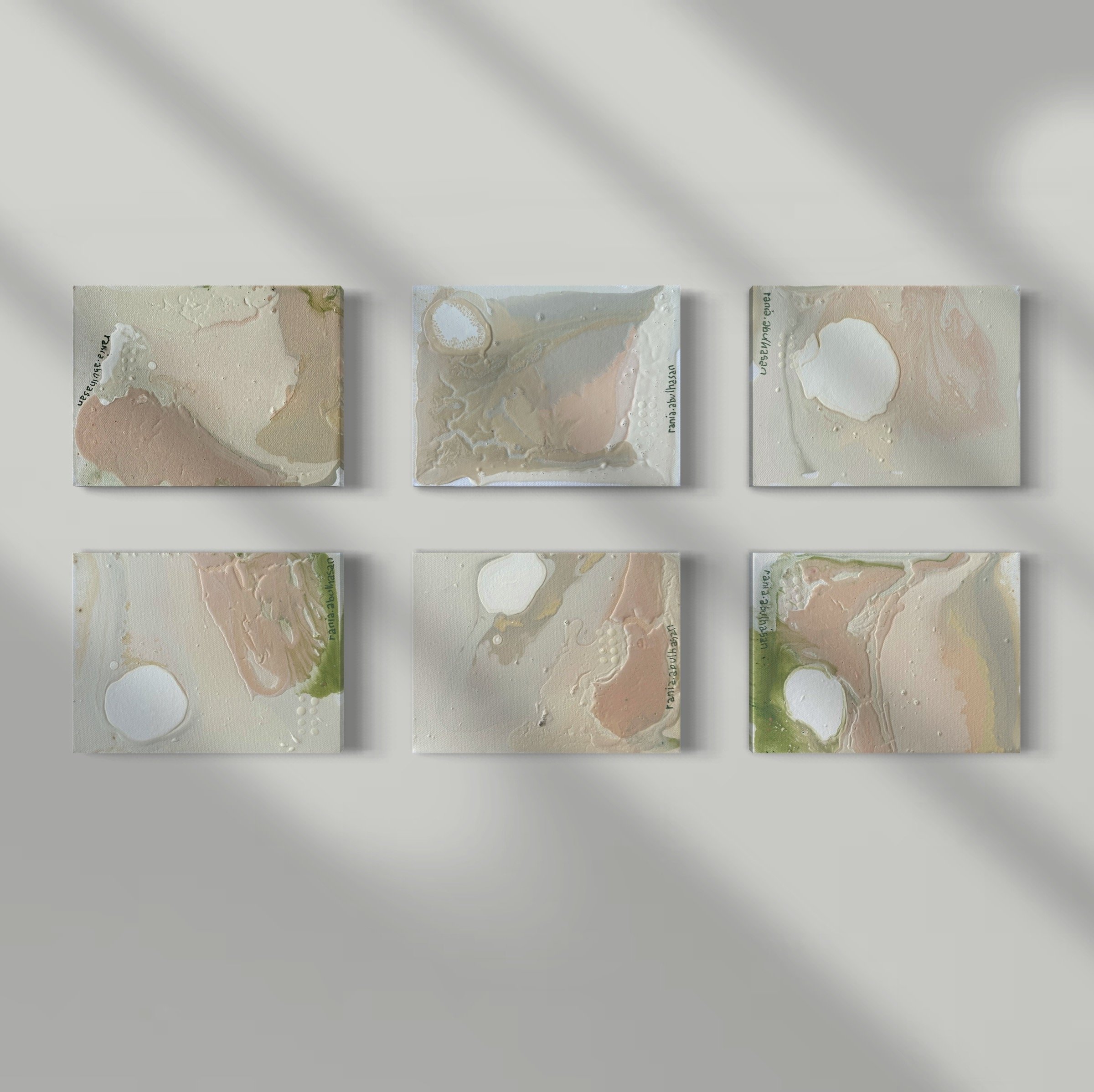 0500293.1 | Mixed Media on Canvas | 2024 | 20 x 15cm (set of 6) | KD 410