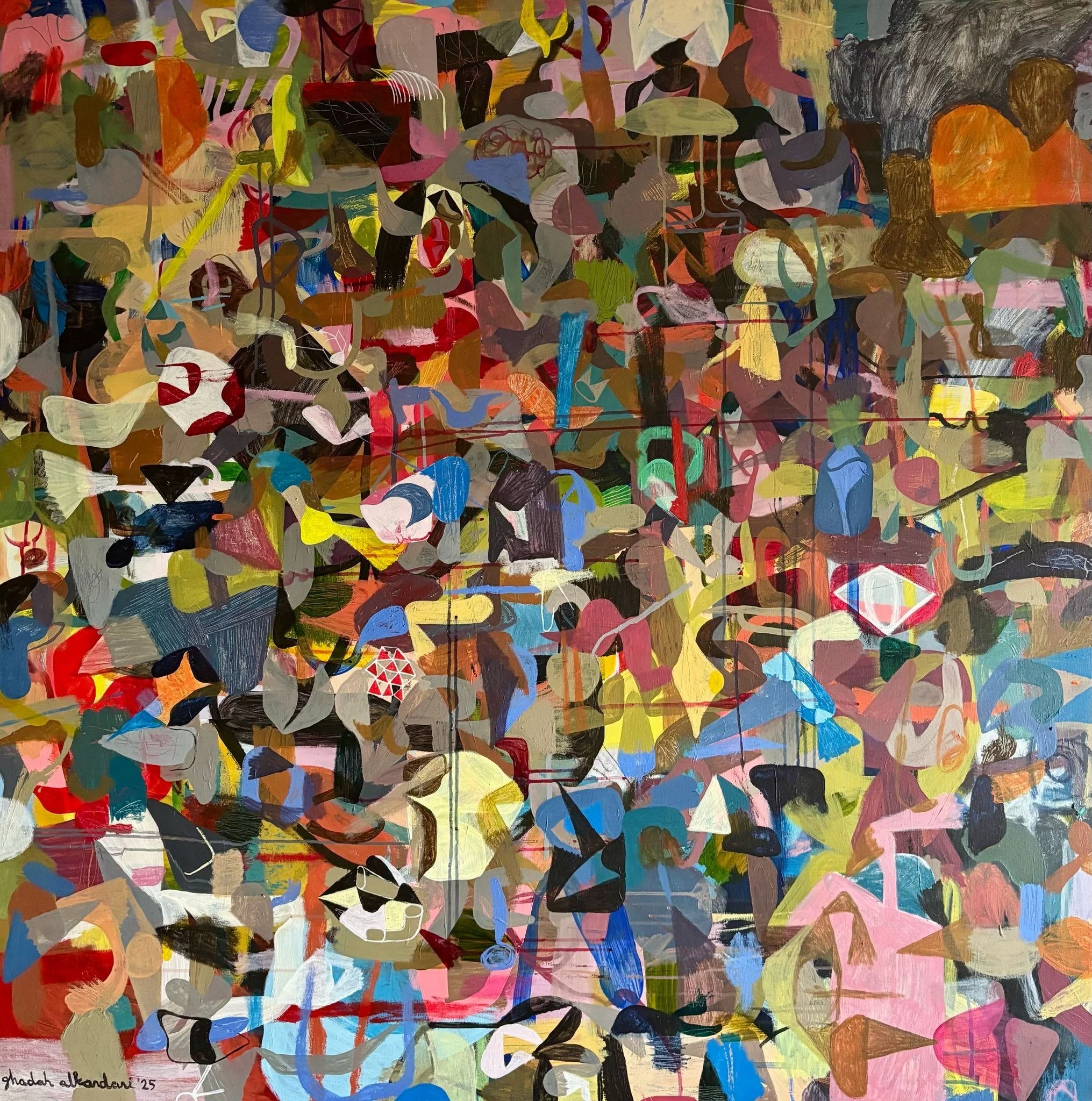 "The Antithesis of O" | Acrylic on Canvas | 2025 | 140 x 140cm |  KD 2,950