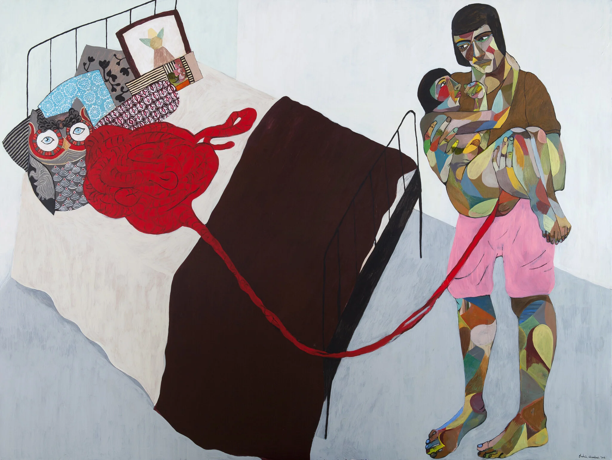 "Bed" | Acrylic on Canvas | 240 x 170 cm | KD 4,000