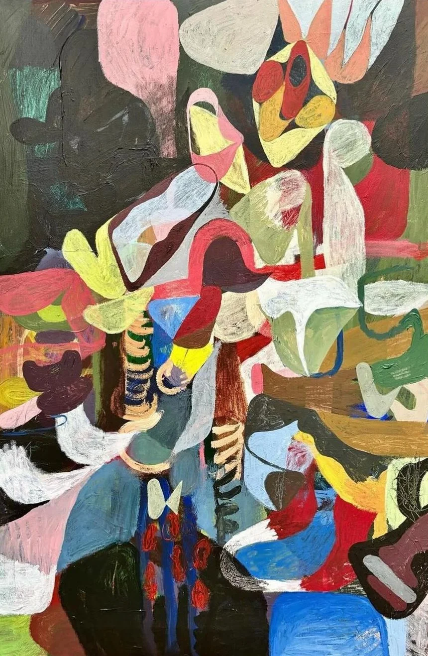 "Sitting Ducks" | 2024 | Acrylic on Canvas | 60 x 90cm | KD 1,050 (SOLD)