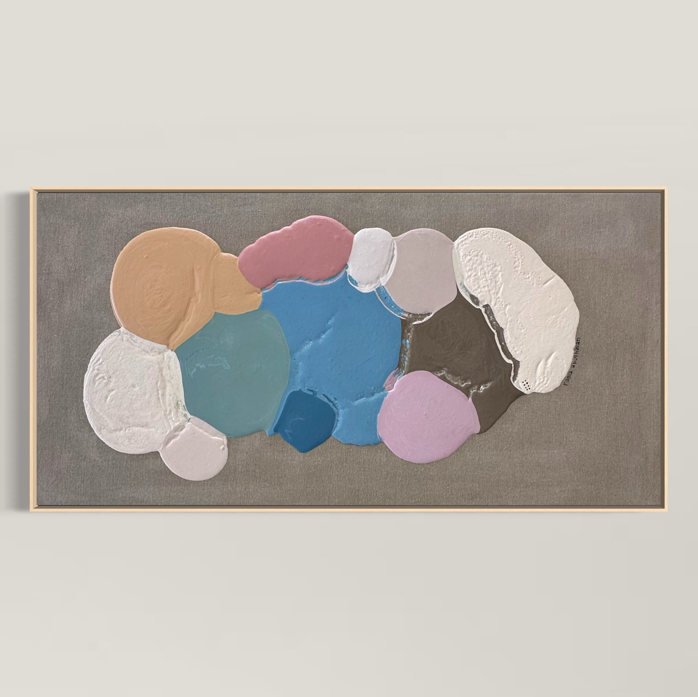 0500309.2a | Mixed Media on raw linen | 2025 | 100 x 50cm | KD 565 (KD 1,030 set of 2) 