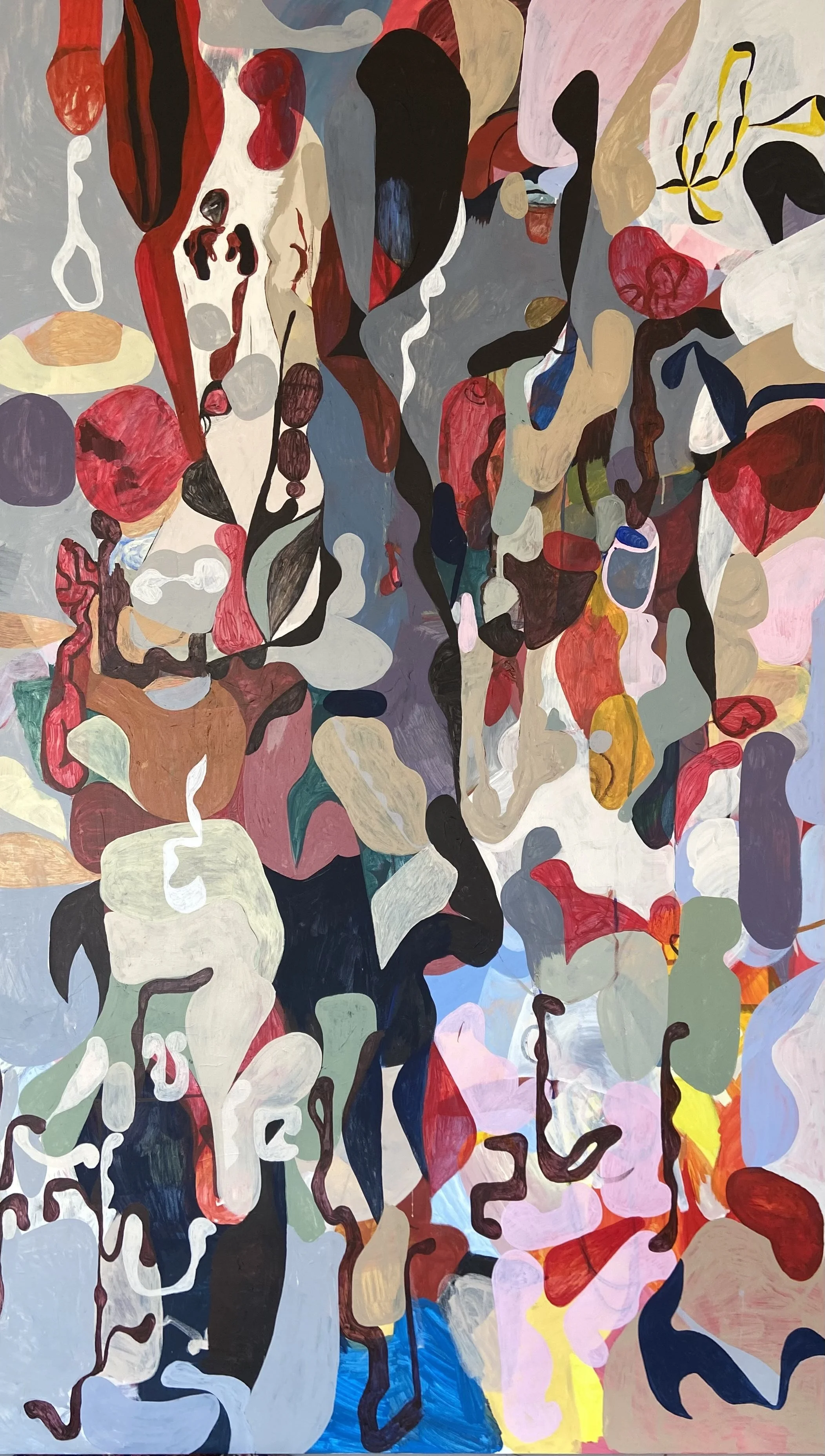 "We are Liquid, We are Fluid" | Acrylic on Canvas | 140 x 250 cm | KD 3,900 (SOLD)