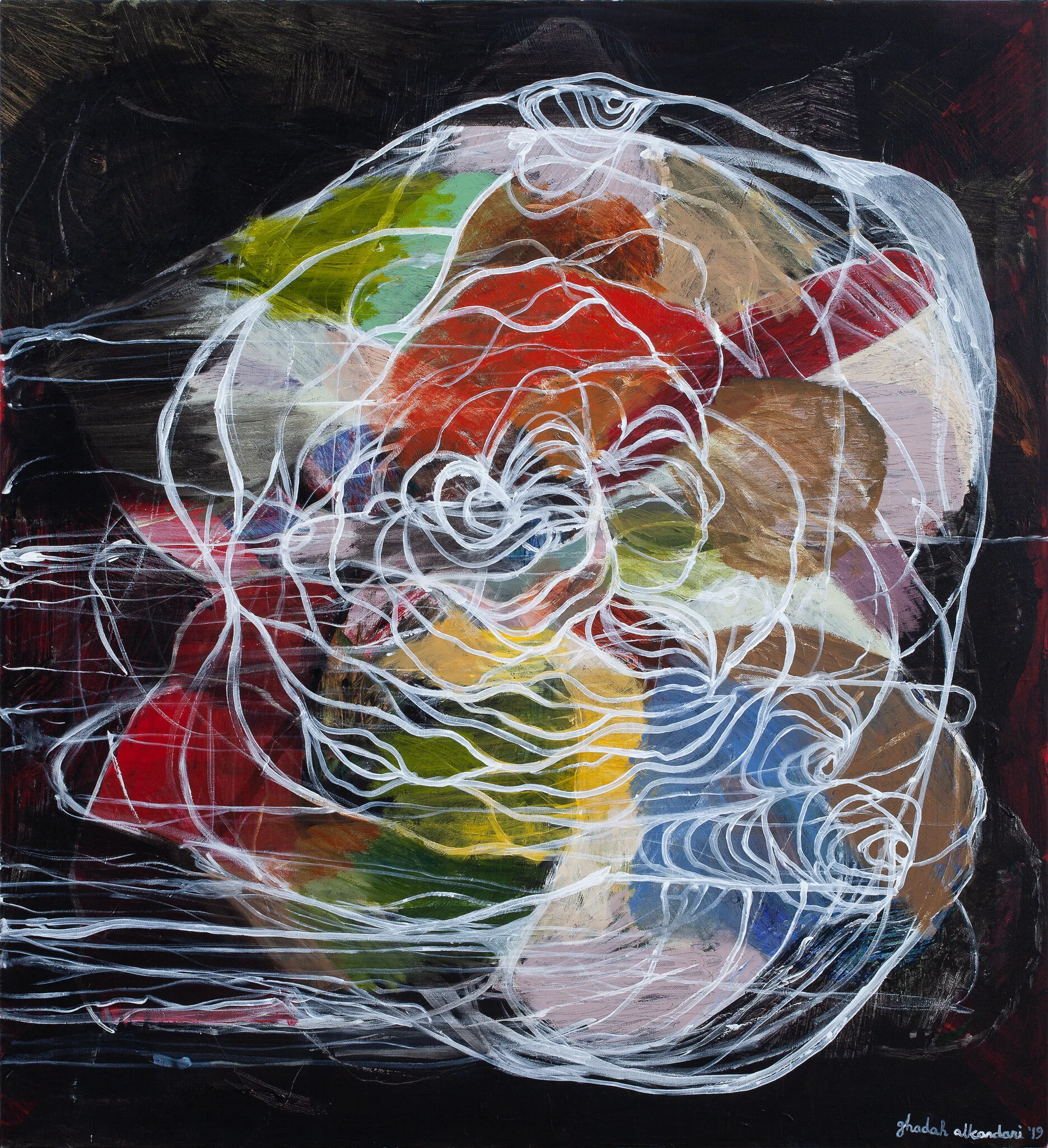 "The Hardness (And Softness) of Sex" | Acrylic on Canvas | 100 x 110 cm  | KD 1,550