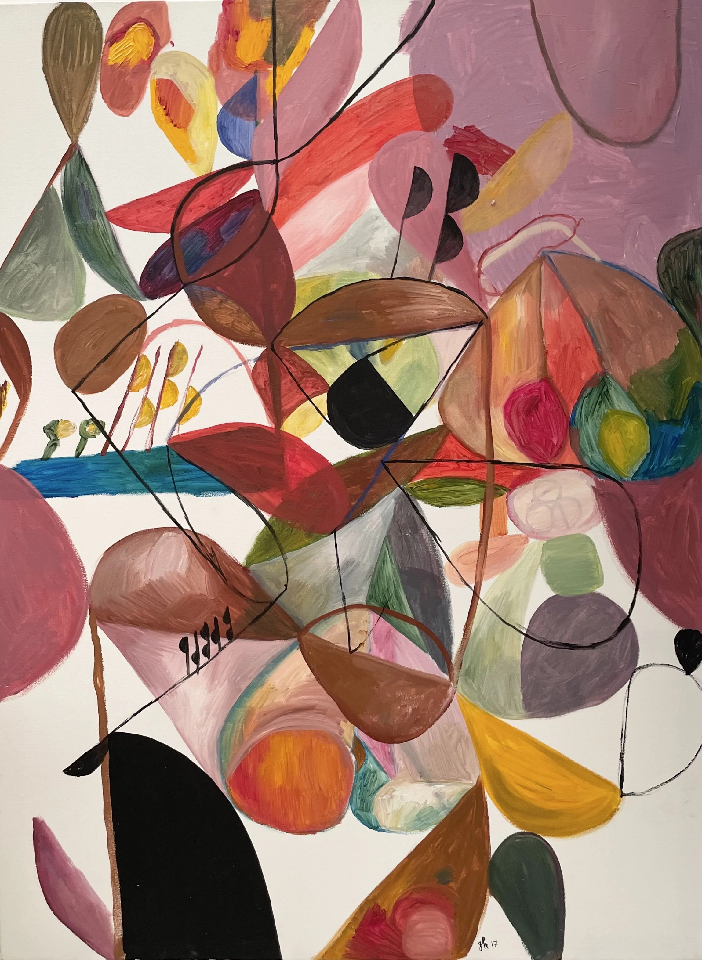 "Birds on Their Way Home" | 2017 | Acrylic on Canvas | 122 X 91 cm | KD 1, 150