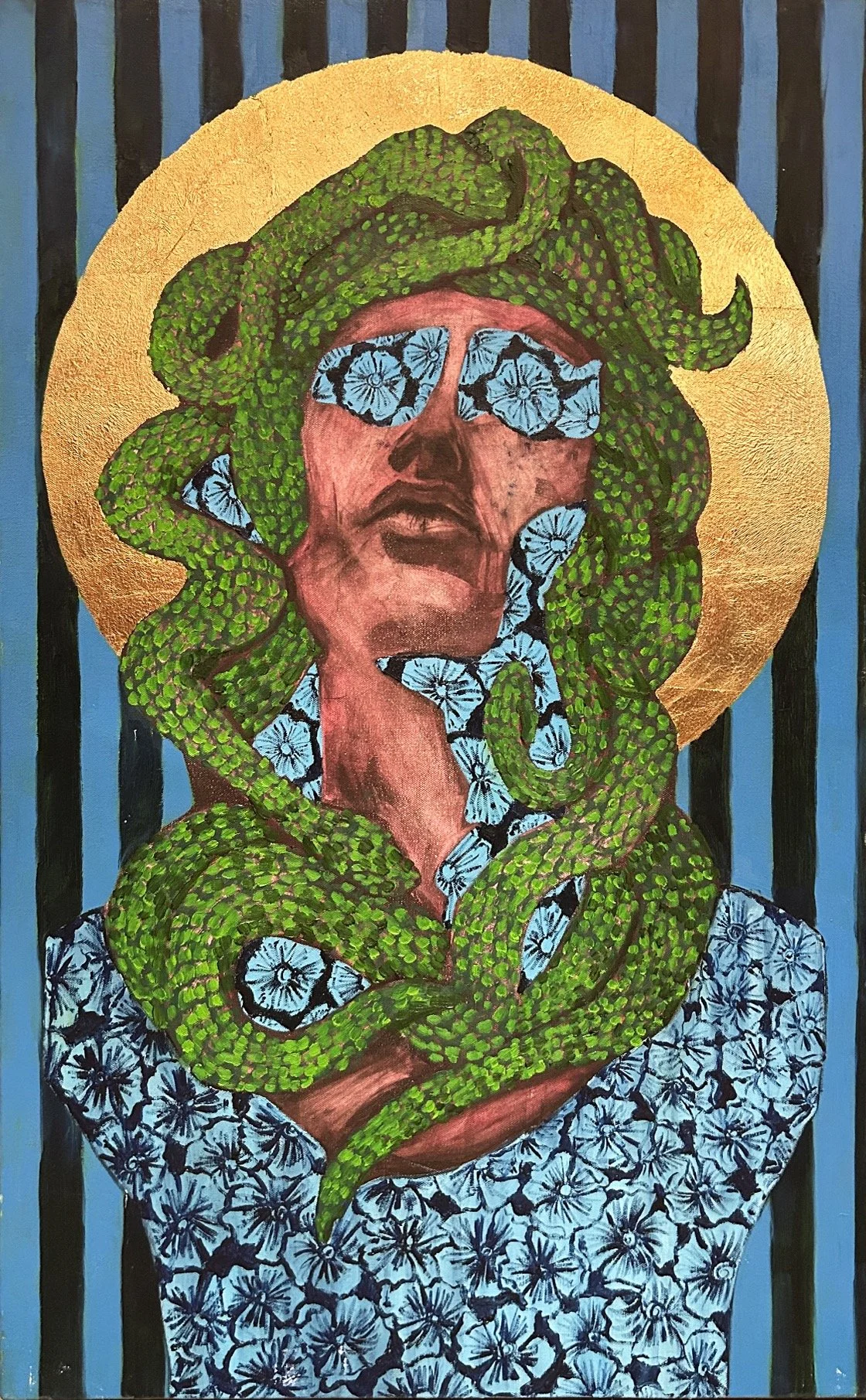 Me juicer is broken | Charcoal, oils & spray paint on Canvas | 60 x 90cm | KD 820