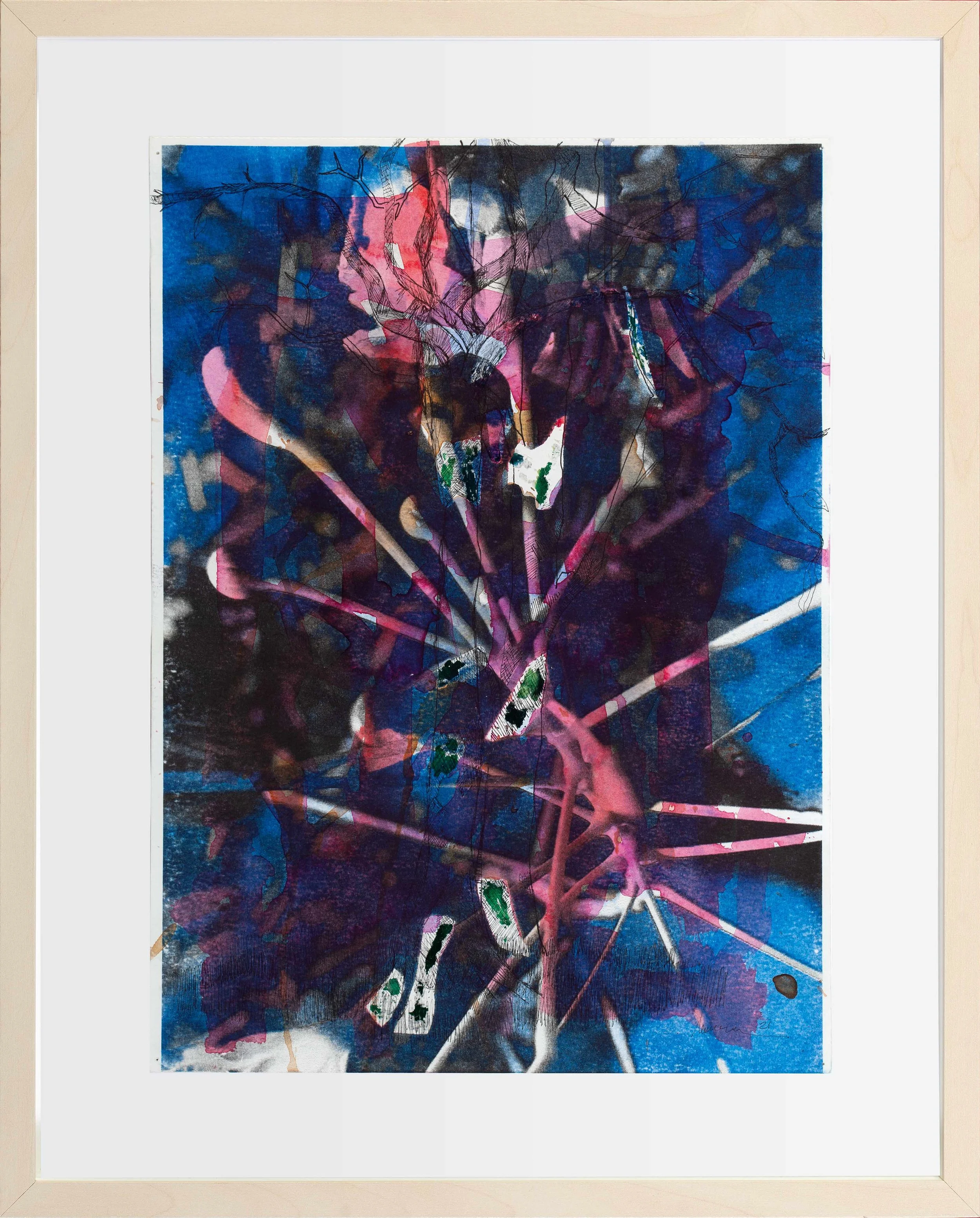 Risograph 5 | Risograph on watercolour paper | 42 X 52cm (framed) | KD 85 