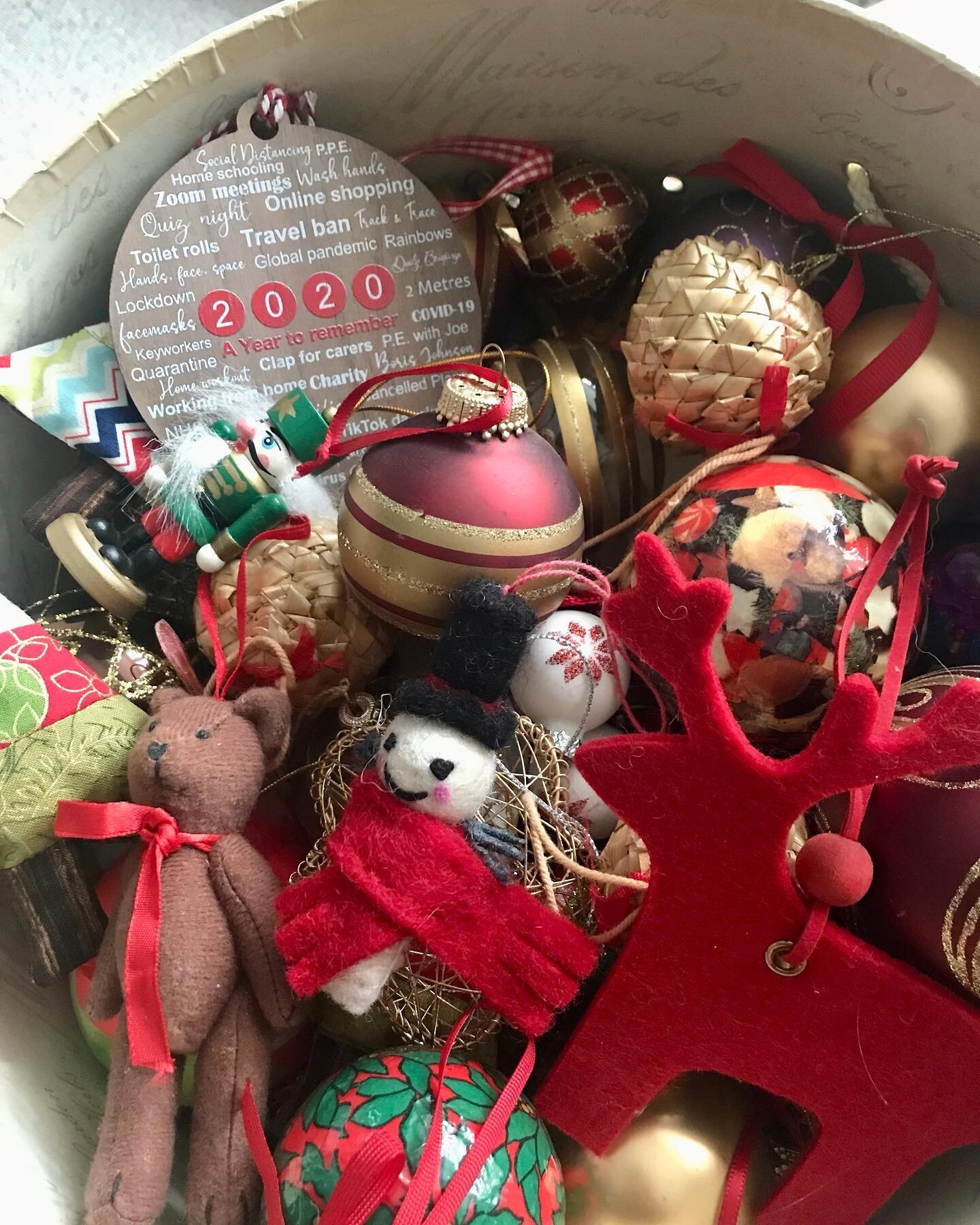 #decemberreflections2023 &lsquo;Cherished&rsquo;

As I opened the boxes to decorate our tree this afternoon, I was reminded of how much I cherish these decorations and how they are a record of just about all of my adult Christmases&hellip;

&hearts;️