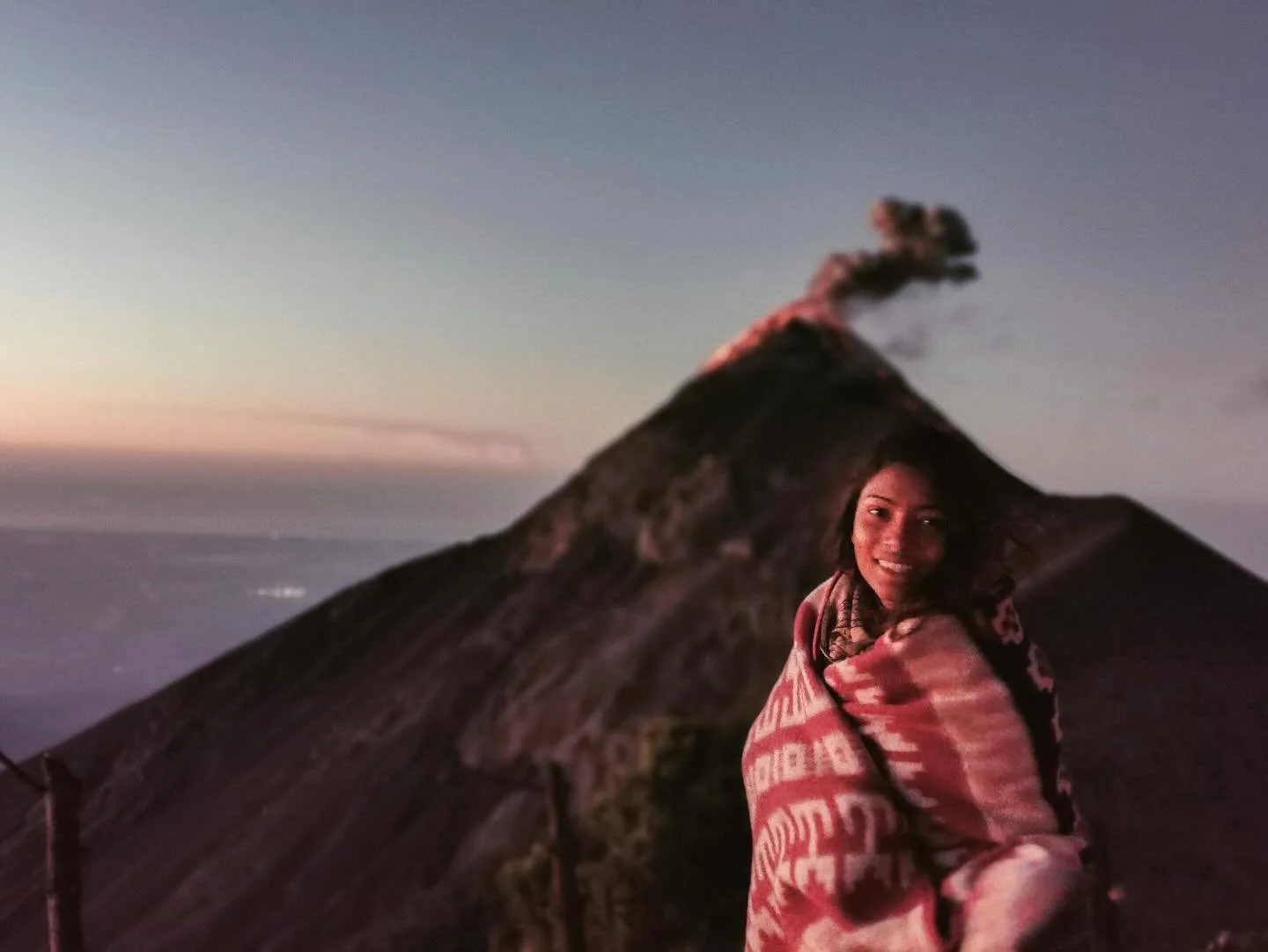 Sweet blurry mem from a chilly mornin&rsquo; on my favorite volcano 🌋