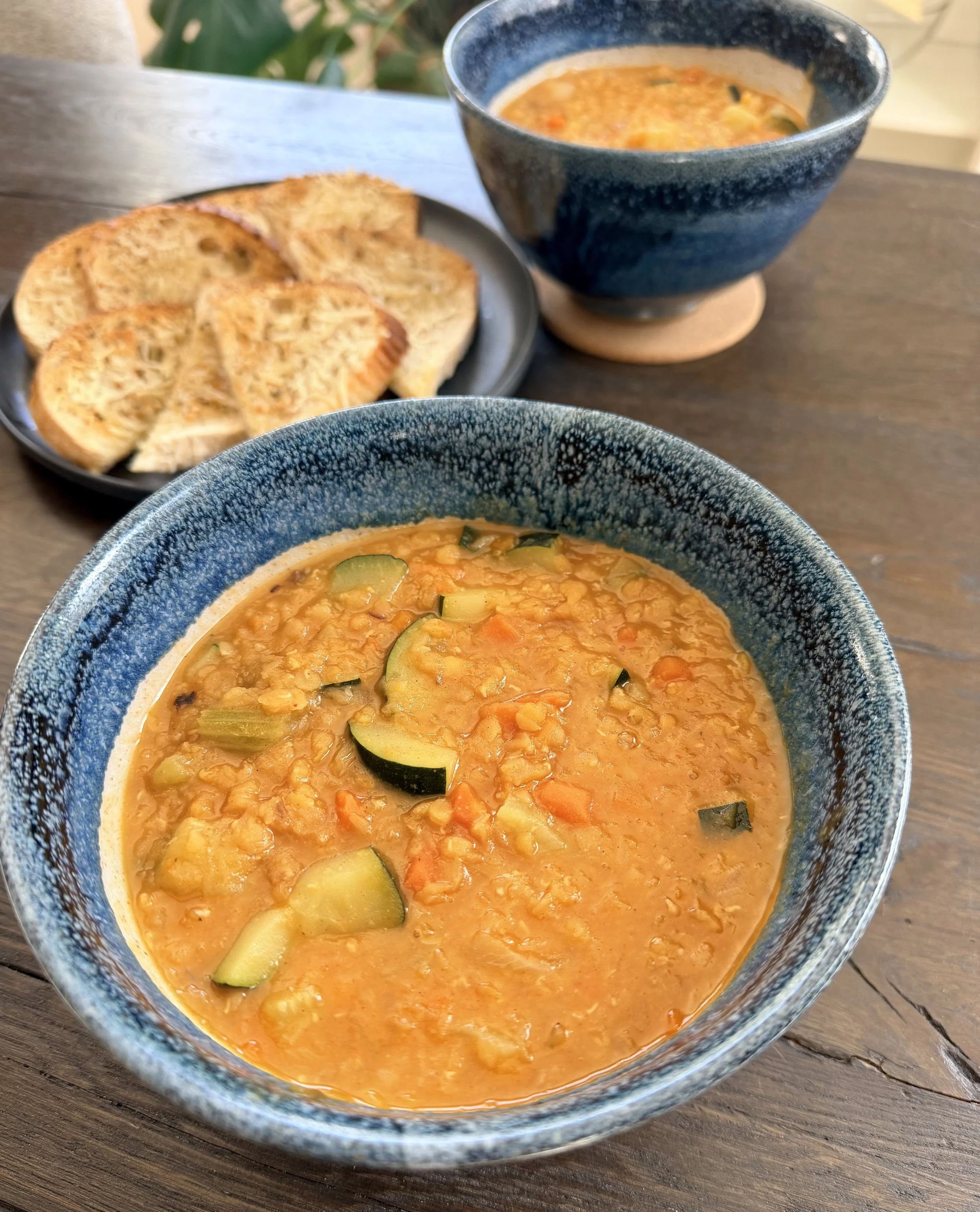 Red Lentil &amp; Zucchini Soup