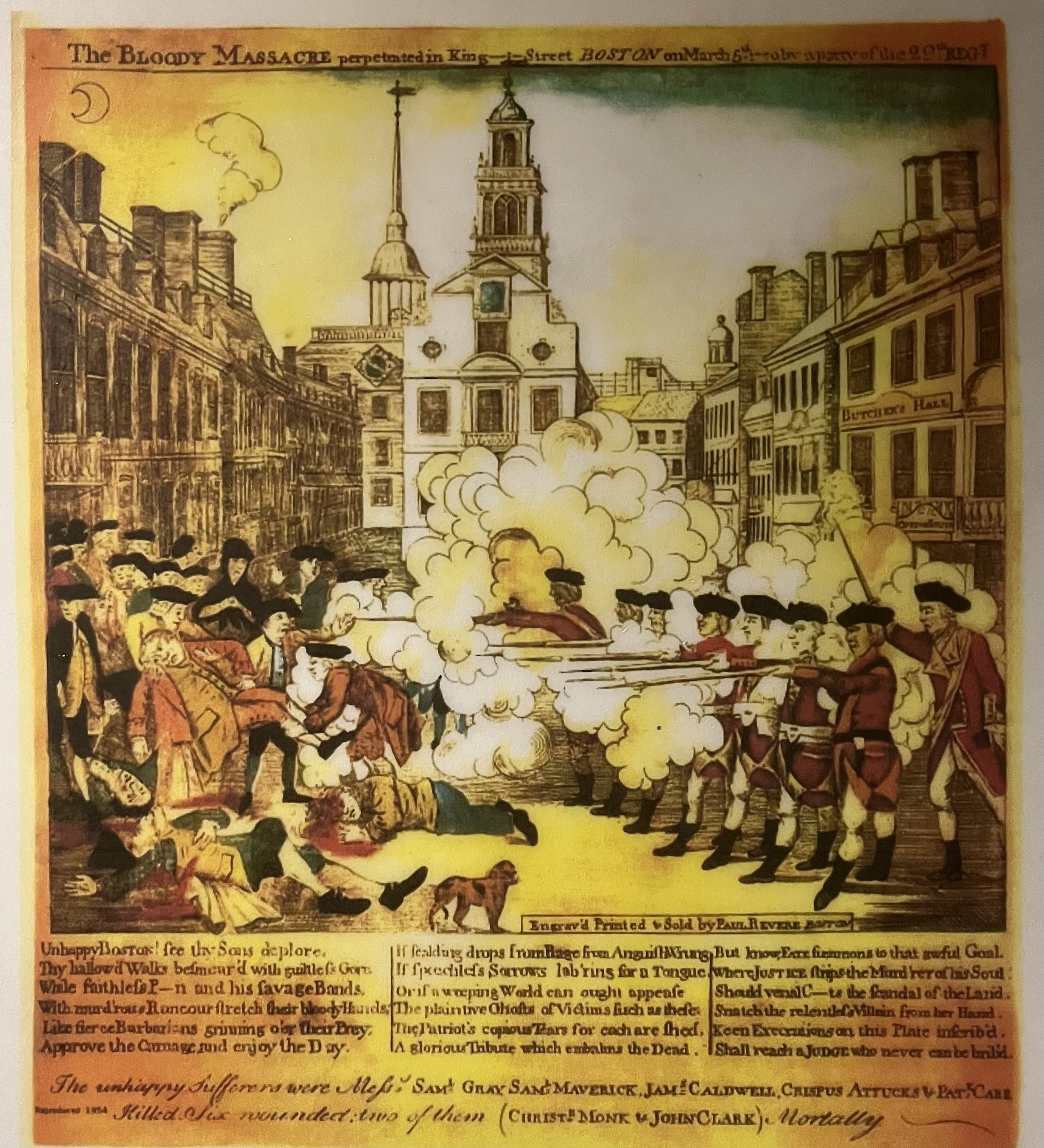 Paul Revere’s engraving of the Boston Massacre, 1770
