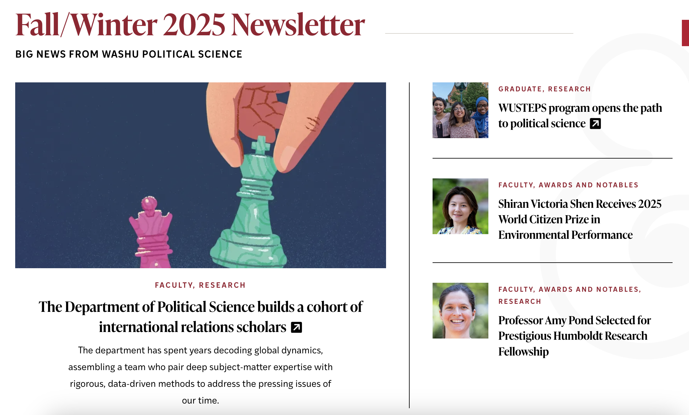 Fall/Winter 2025 Department Newsletter