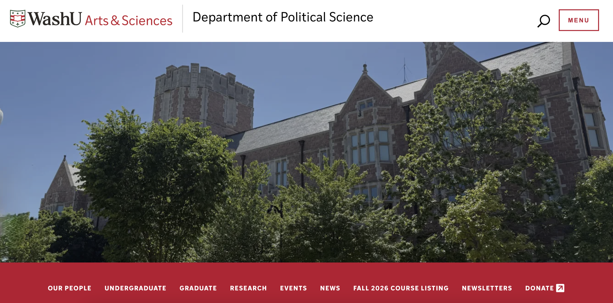 WashU Political Science Department