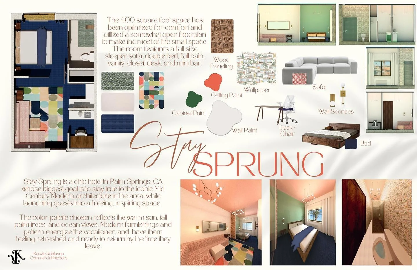 Snow day calls for daydreaming of warm weather.. or a warm stay. 🌴

A fun project from Commercial Interiors!