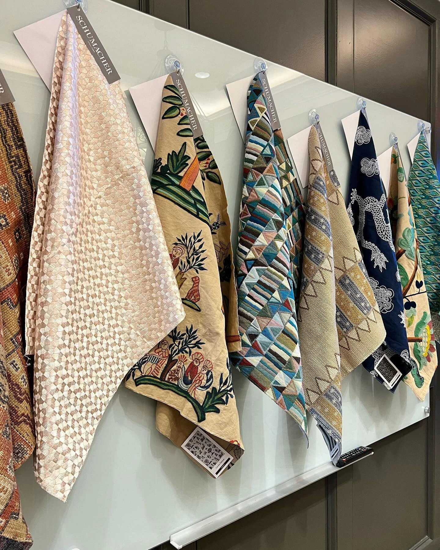 A great time viewing all of @schumacher1889 &lsquo;s newest items at @dallas_at_schumacher Fabric Friday event! So many good things! 🤩