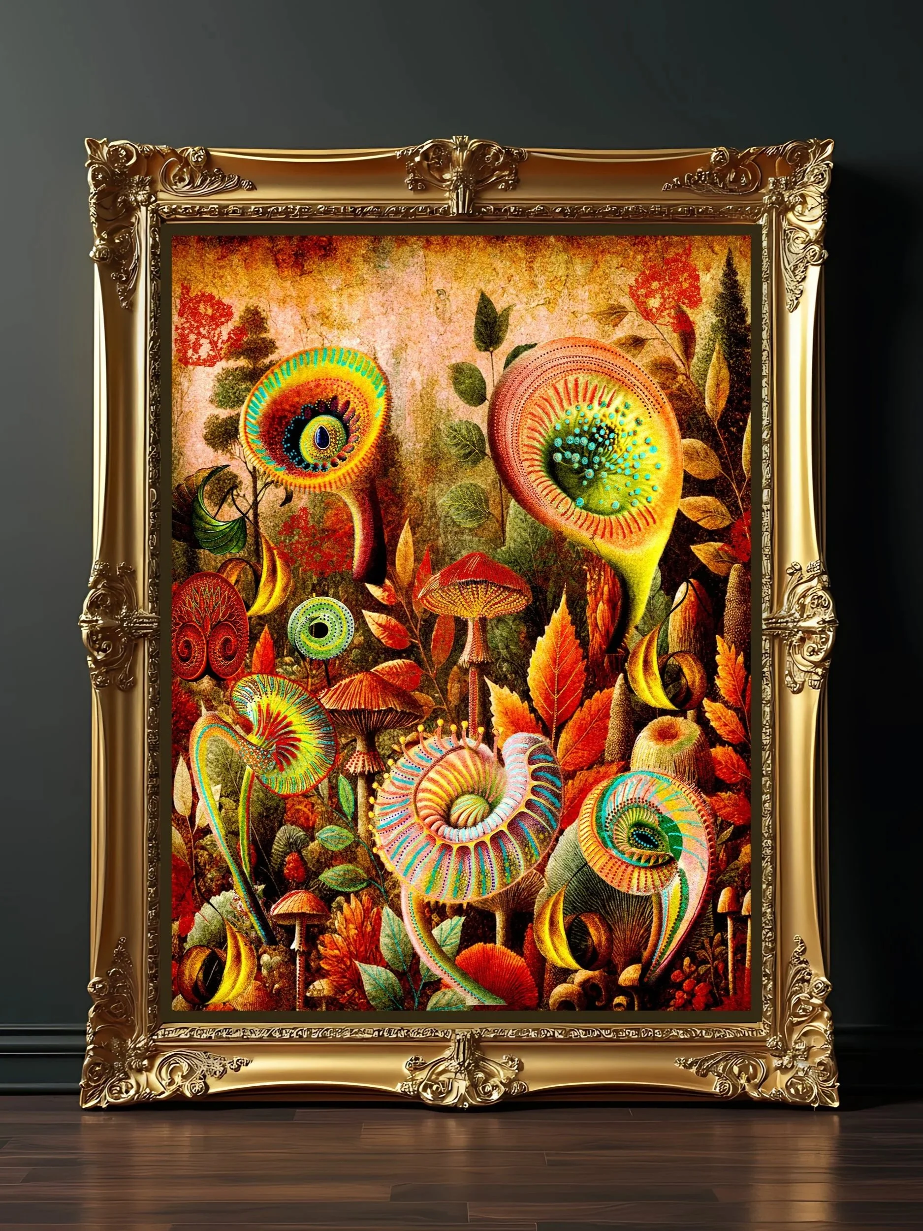Fractal Flowers, Fantasy Forest" Surreal Neo-Natural -Art Print By Giovanna Nicolo