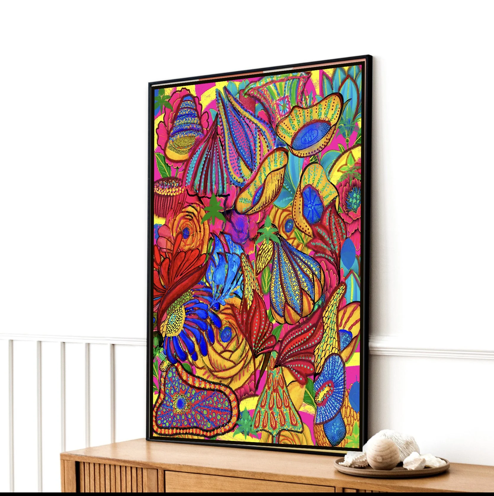 20x30 inches - whimsical - stylized- flowers -modern-botanical.jpg