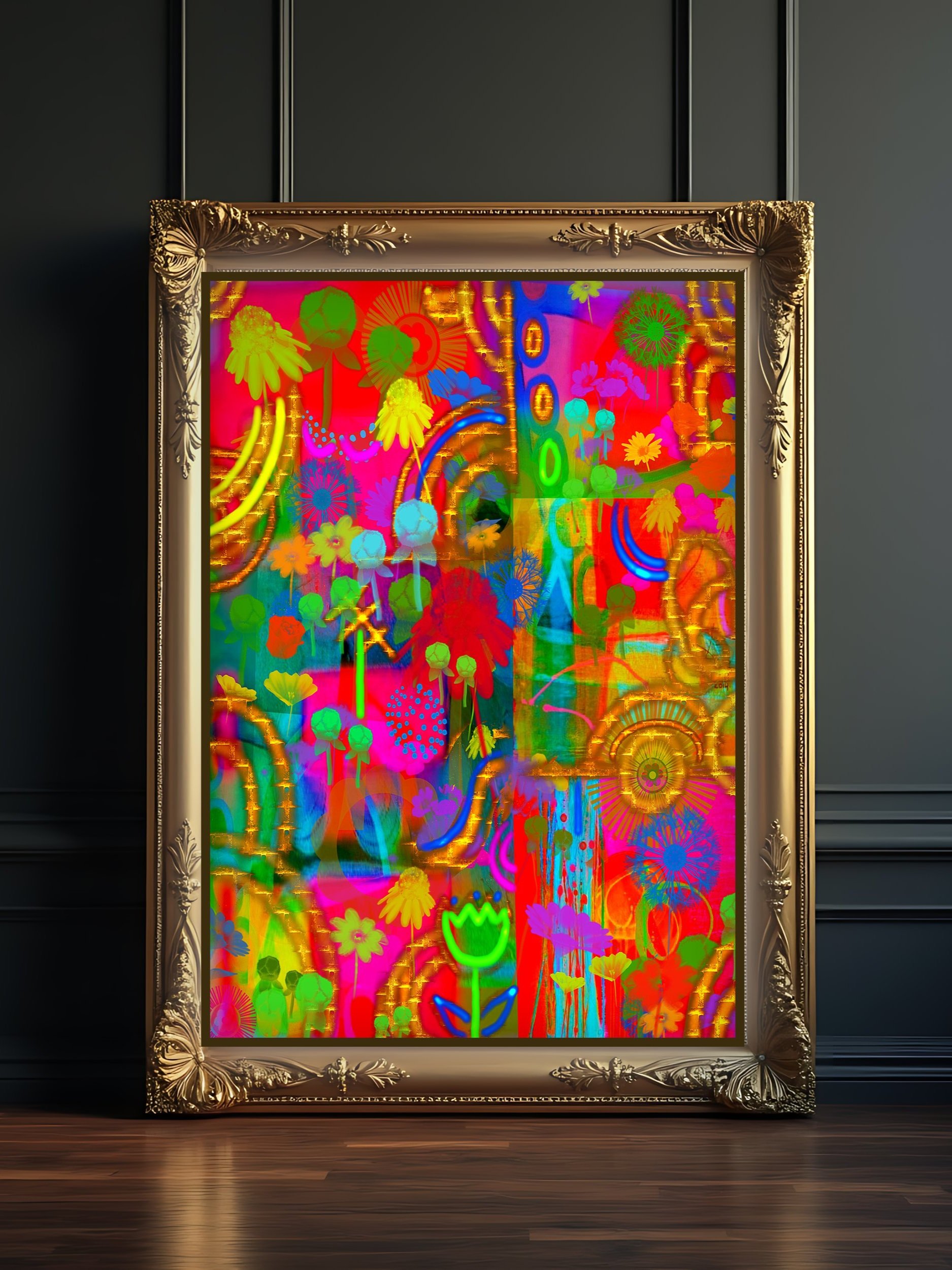 "Bauhaus Painting" Vibrant Colors, Abstract Contemporary Art Print | By Giovanna Nicolo
