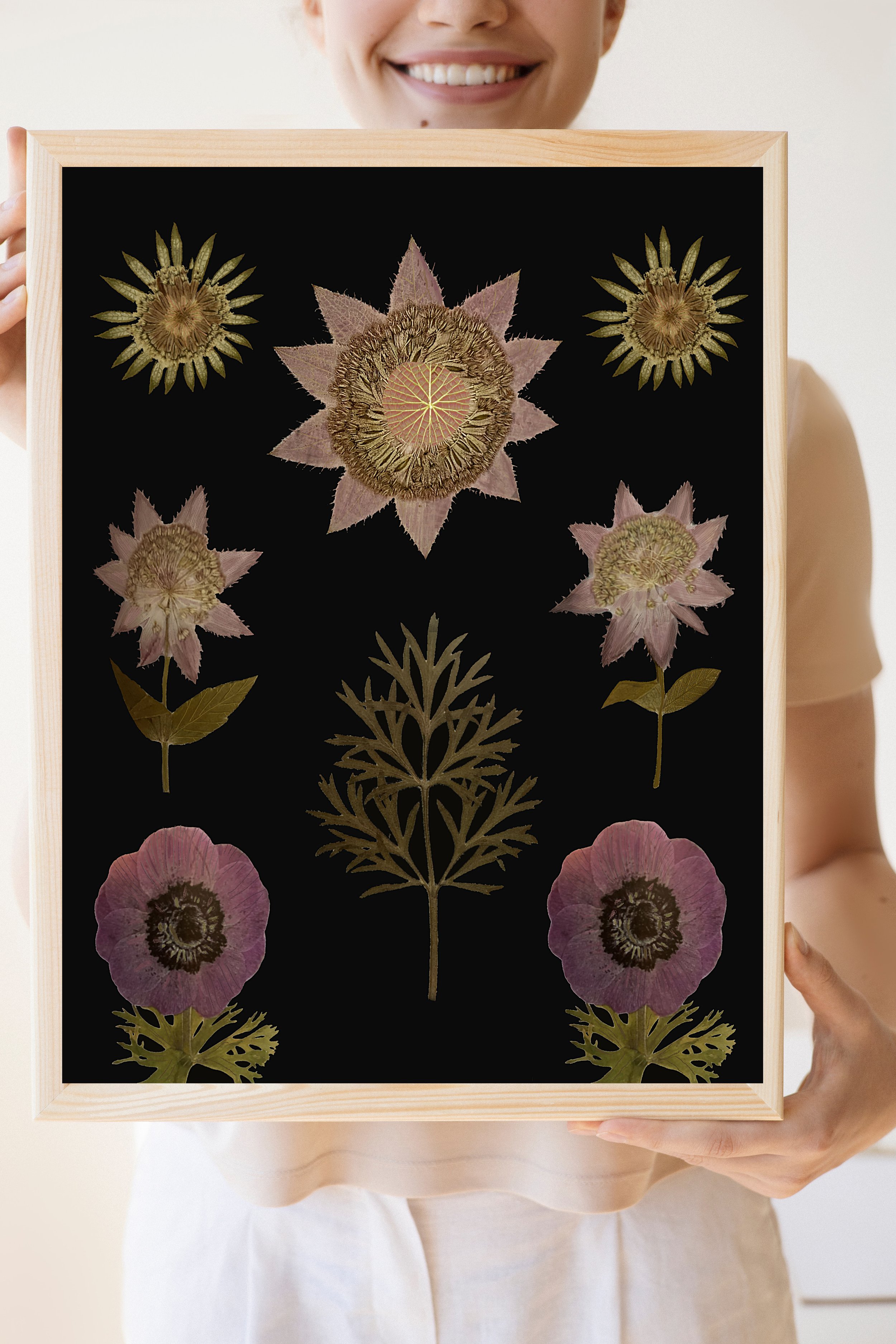 lilac and purple wildflowers art, Trendy flower paintings