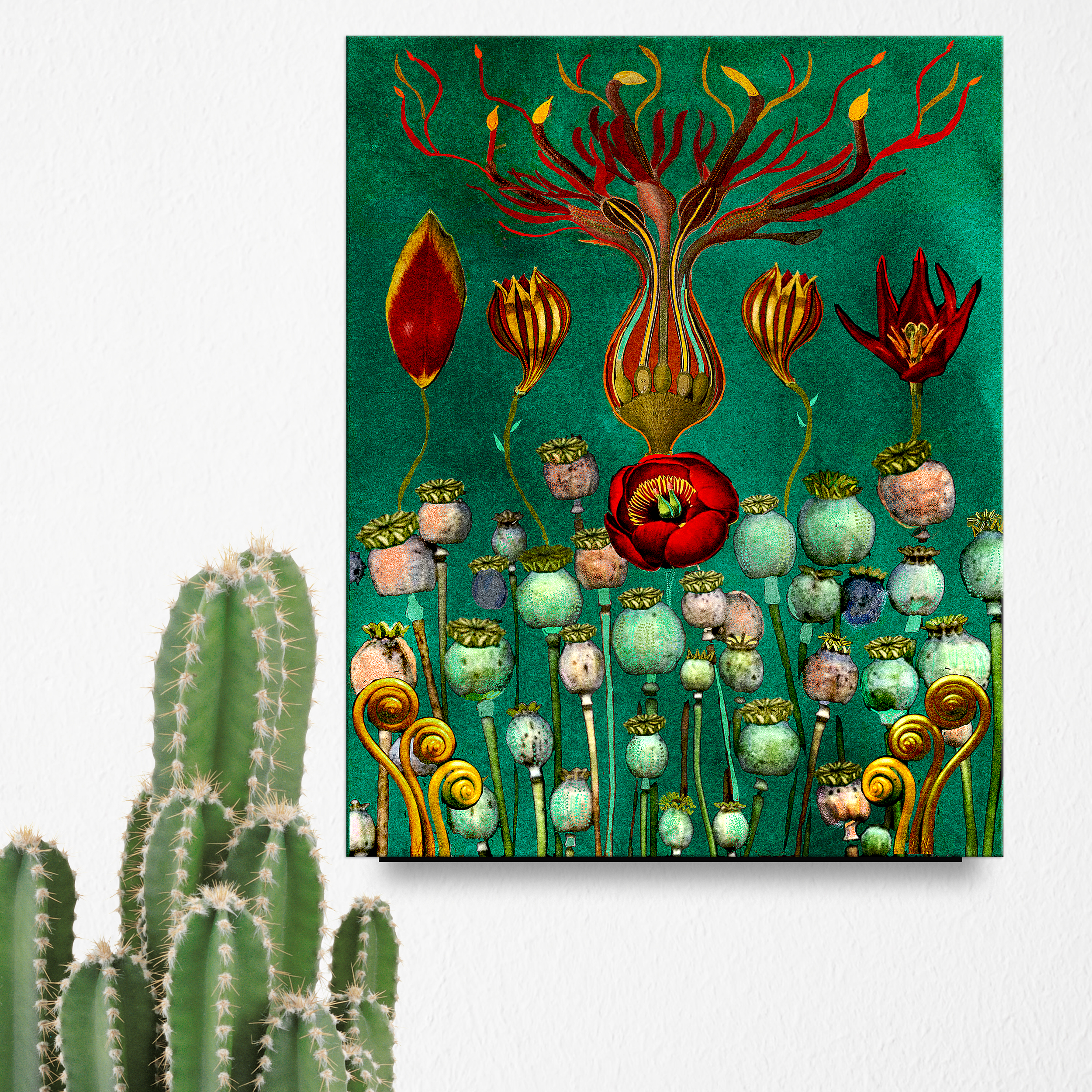 neon colors flower painting for sale