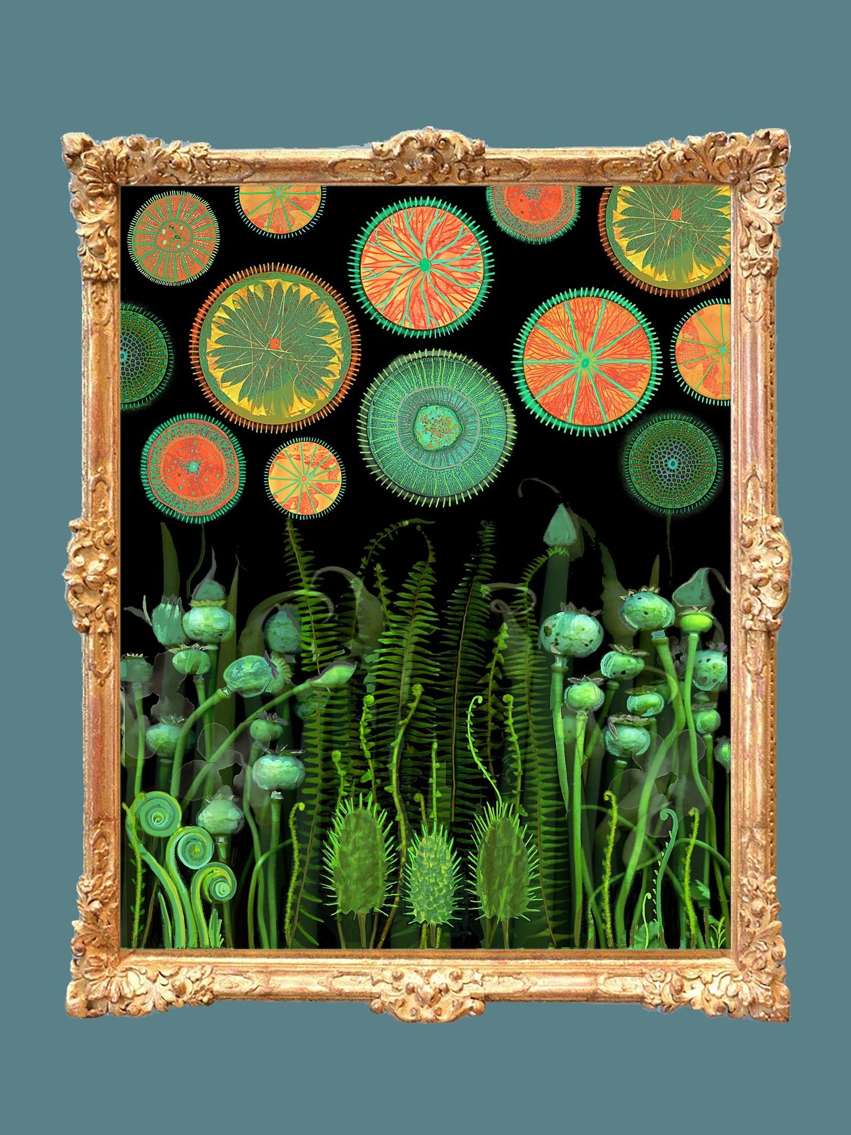 abstract poppy art, creative poster ideas