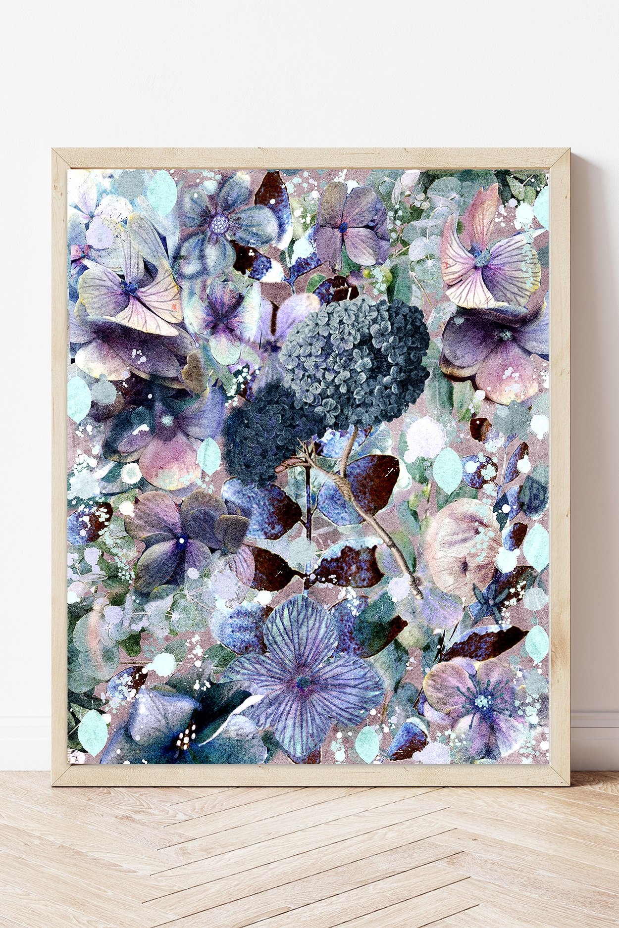 purple flowers 11x14 art print for sale - purple impressionist art print posters