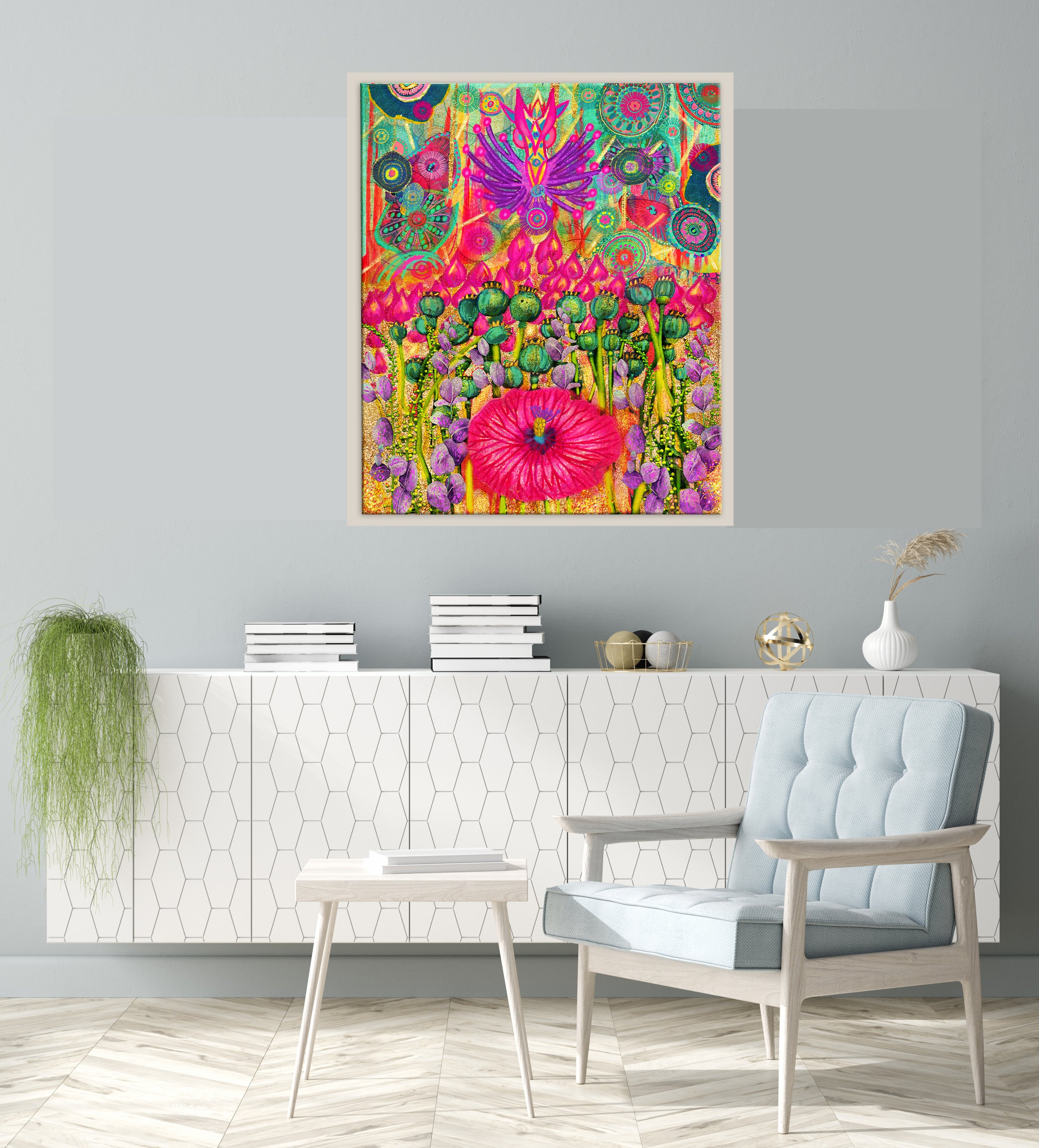 vibrant hues - poster rainforest