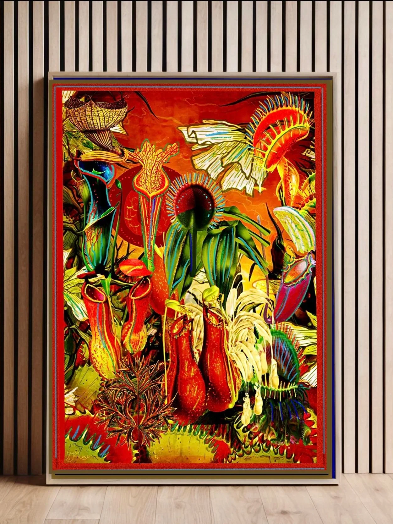 pitcher-plant-print-pitcher-plant-wall-art-walnut-frame-interior-the-carnivorous-cabinet-carnivorous-plant-art-print...jpg