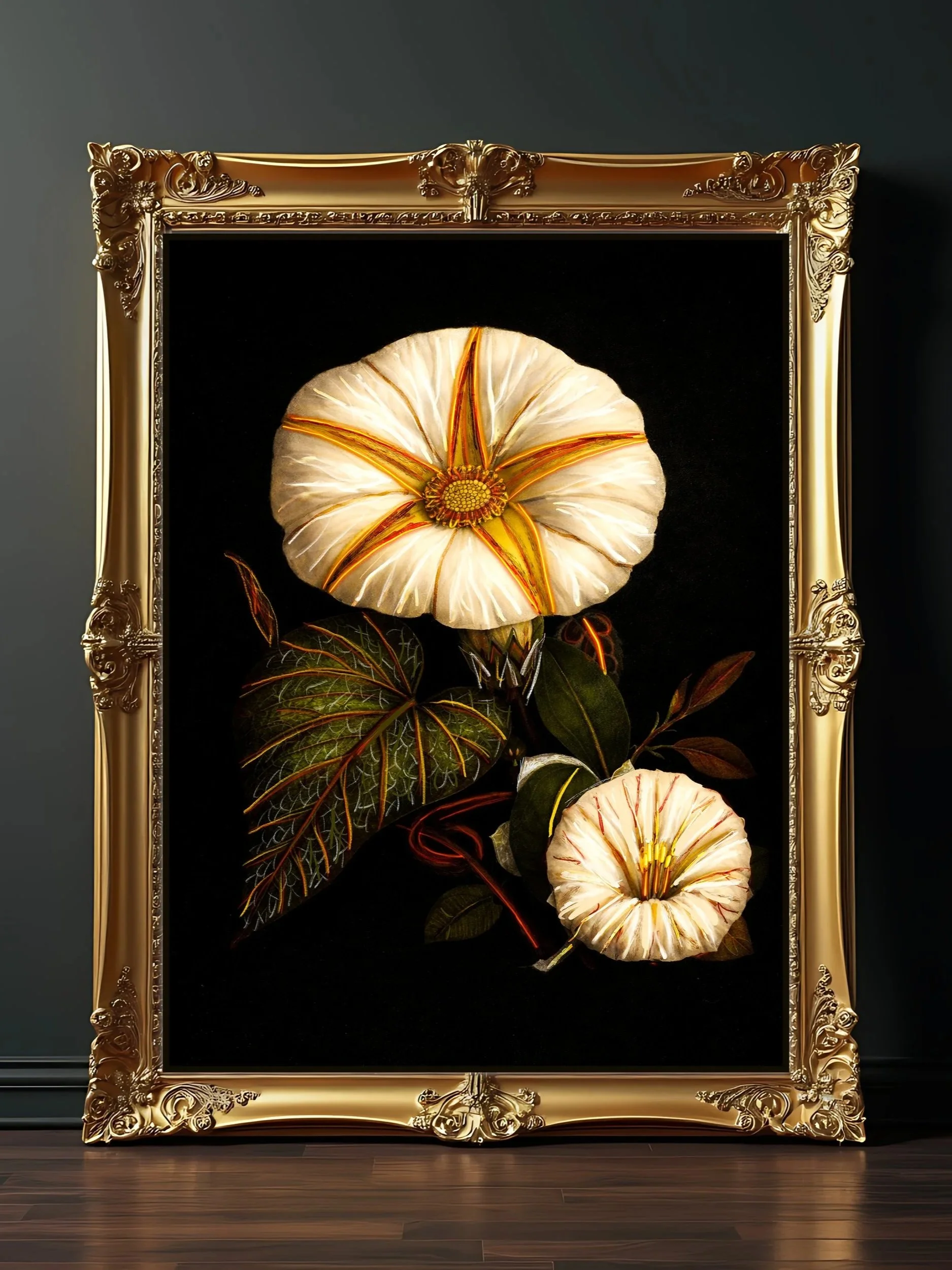“Ivory Reliquary in Ember and Vein” | Limited Edition Botanical Fine Art Print | By Giovanna Nicolo