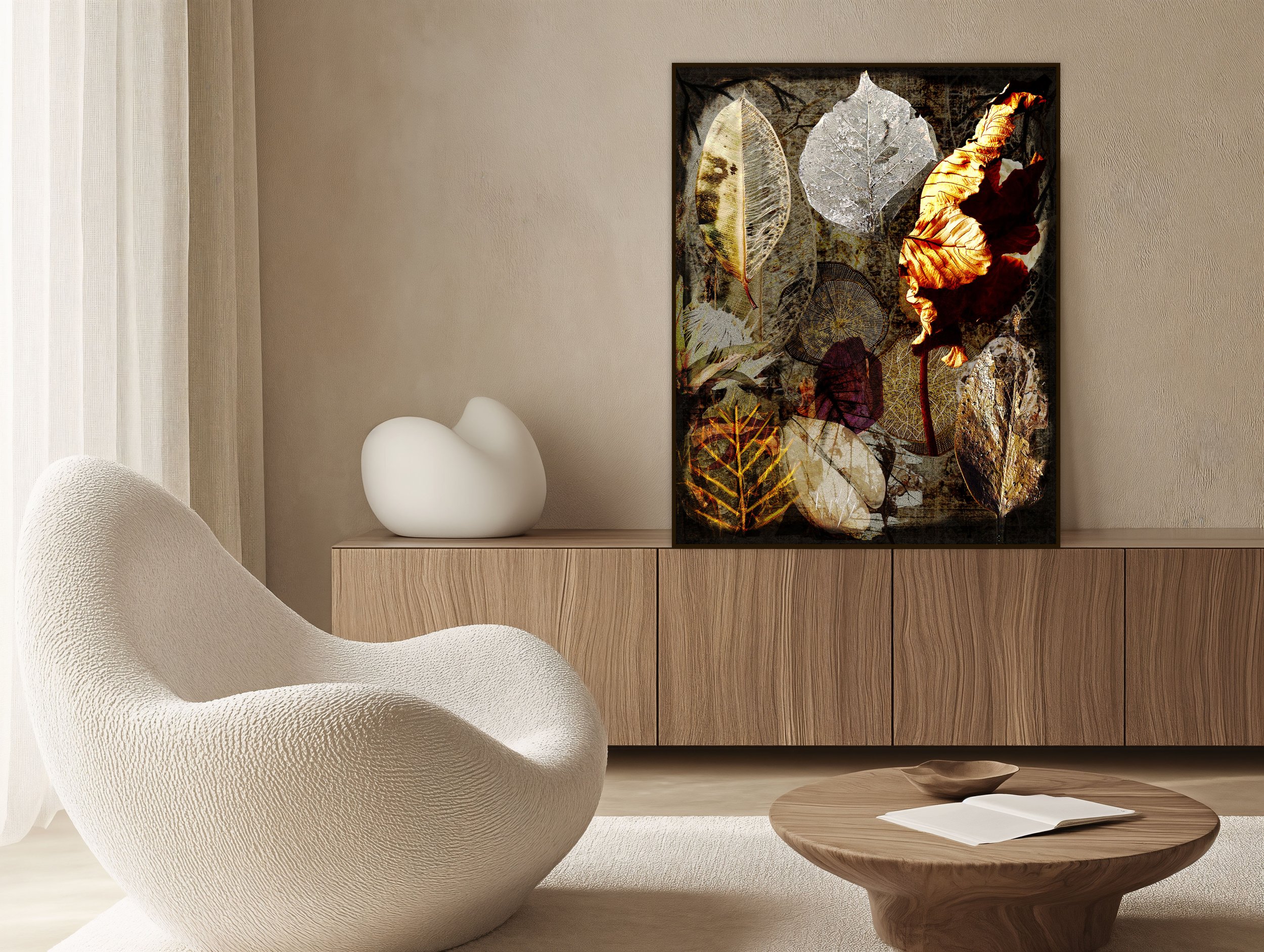 organic textural wall art