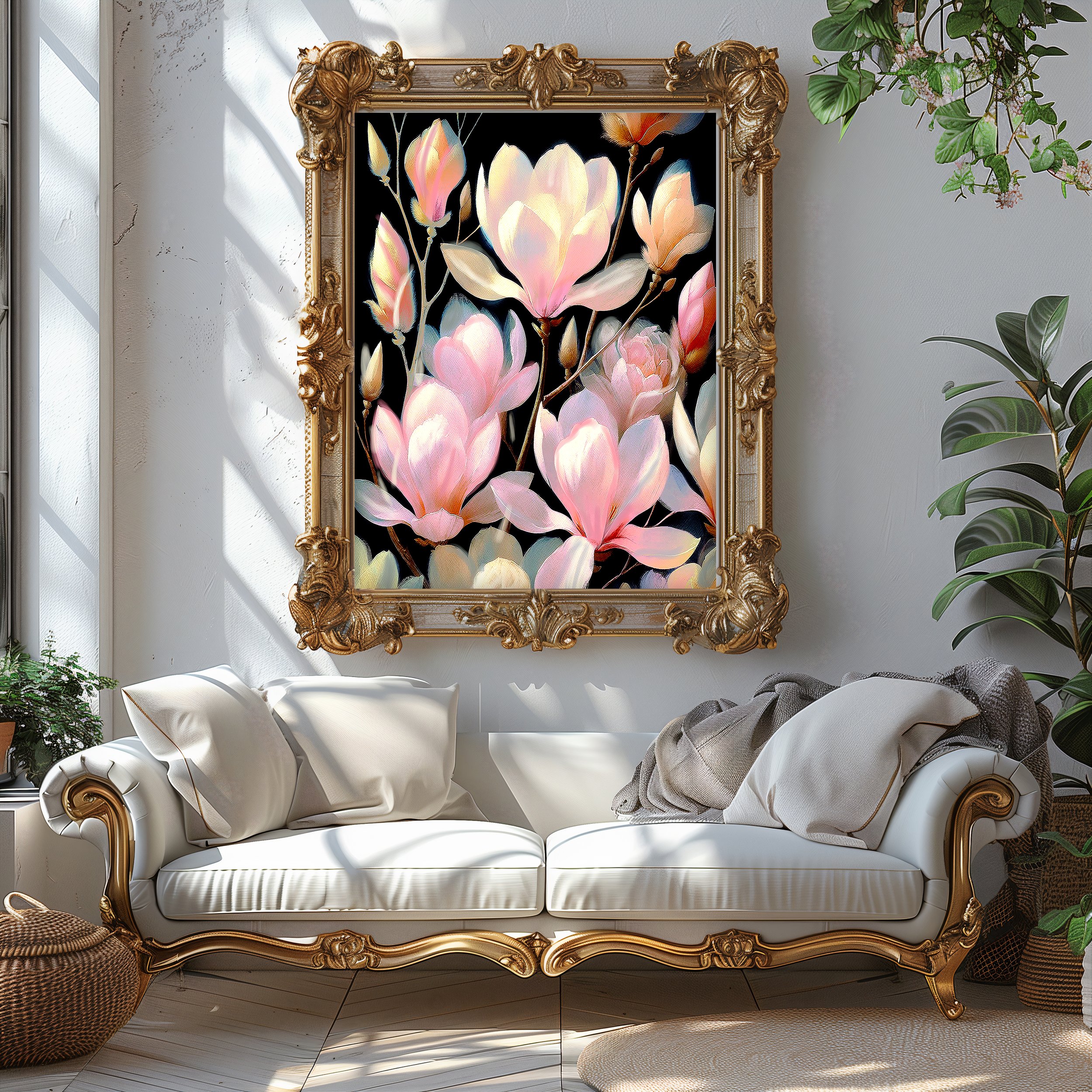 botanical collage, elegant prints