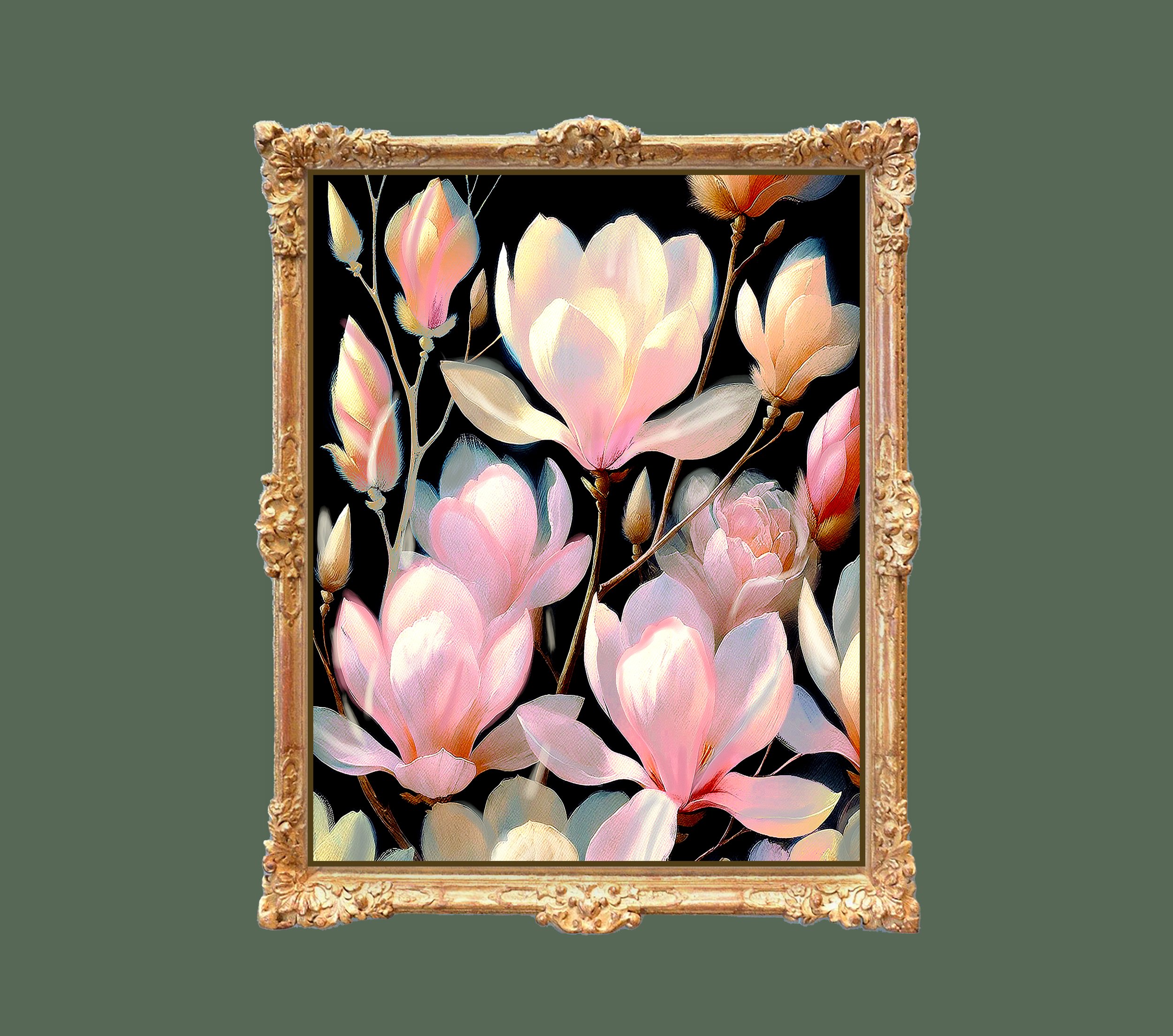 gift for magnolia flower lover - flower drawings