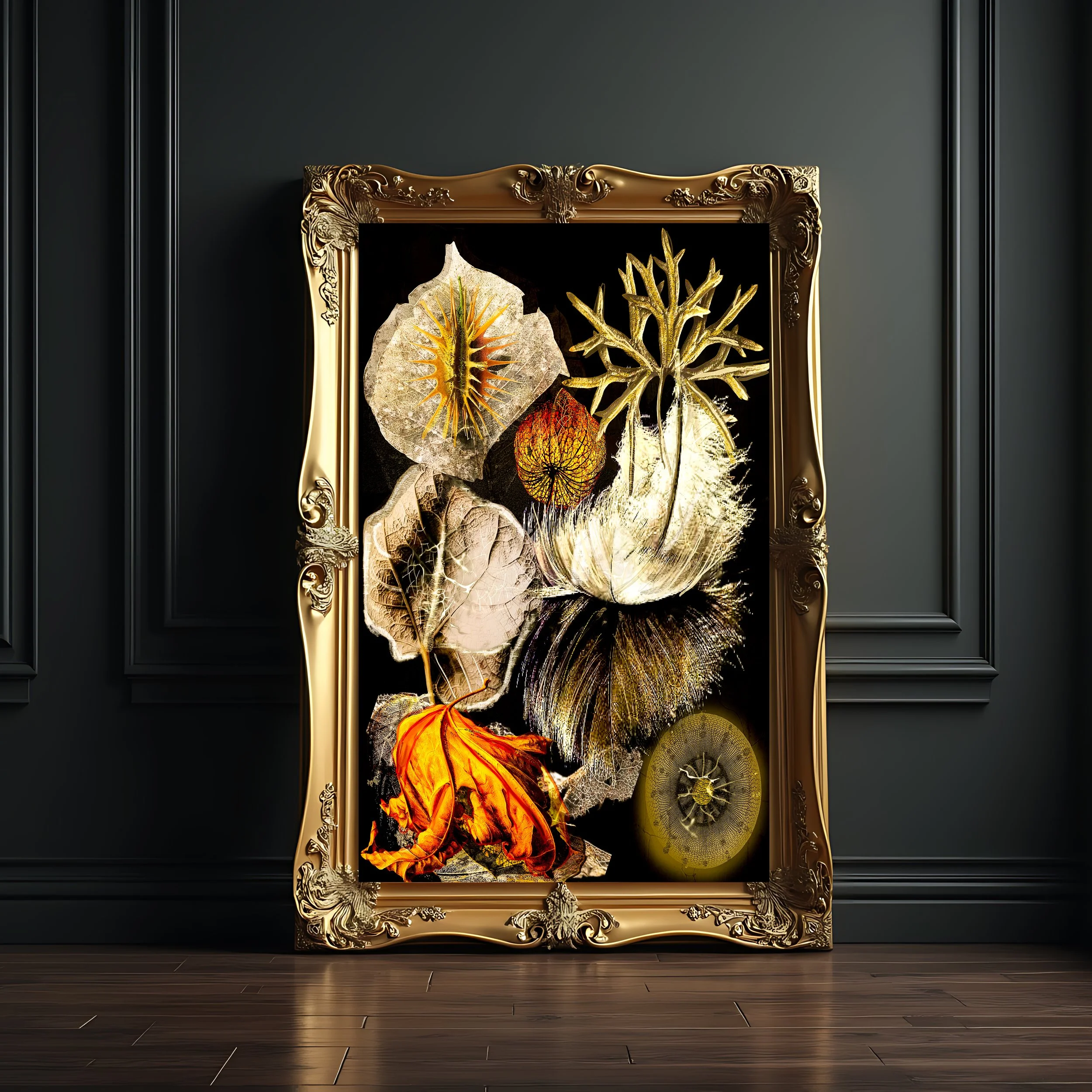 gothic botanical artwork