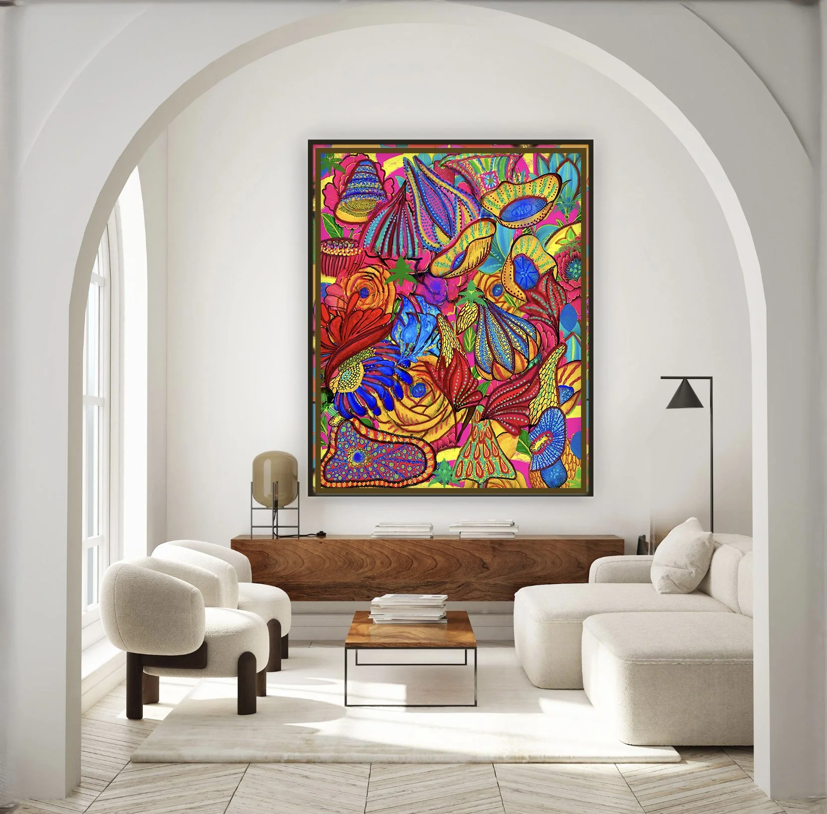 24x36 technicolor -flora - neo botanical art print.jpg