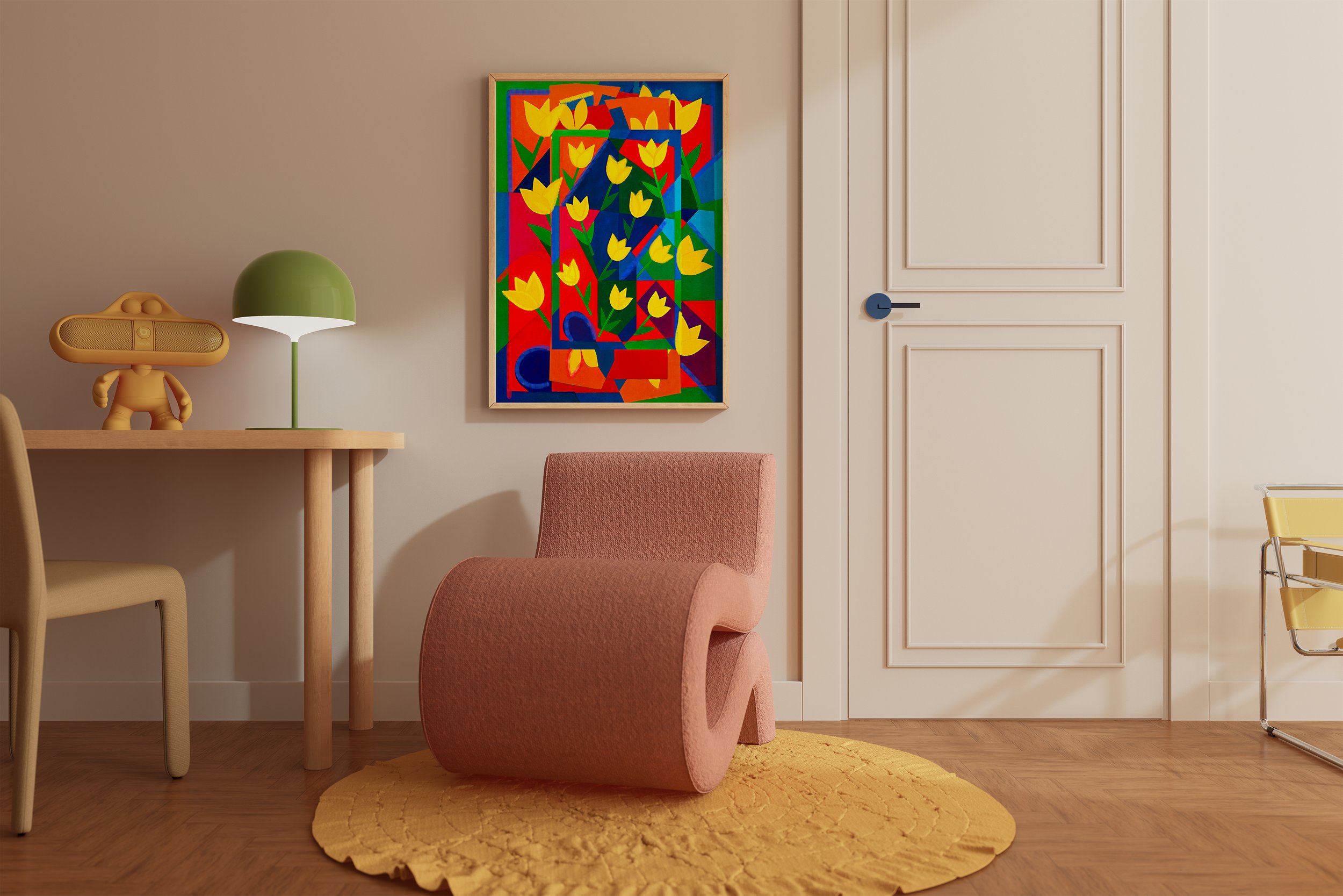 Bauhaus style flowers