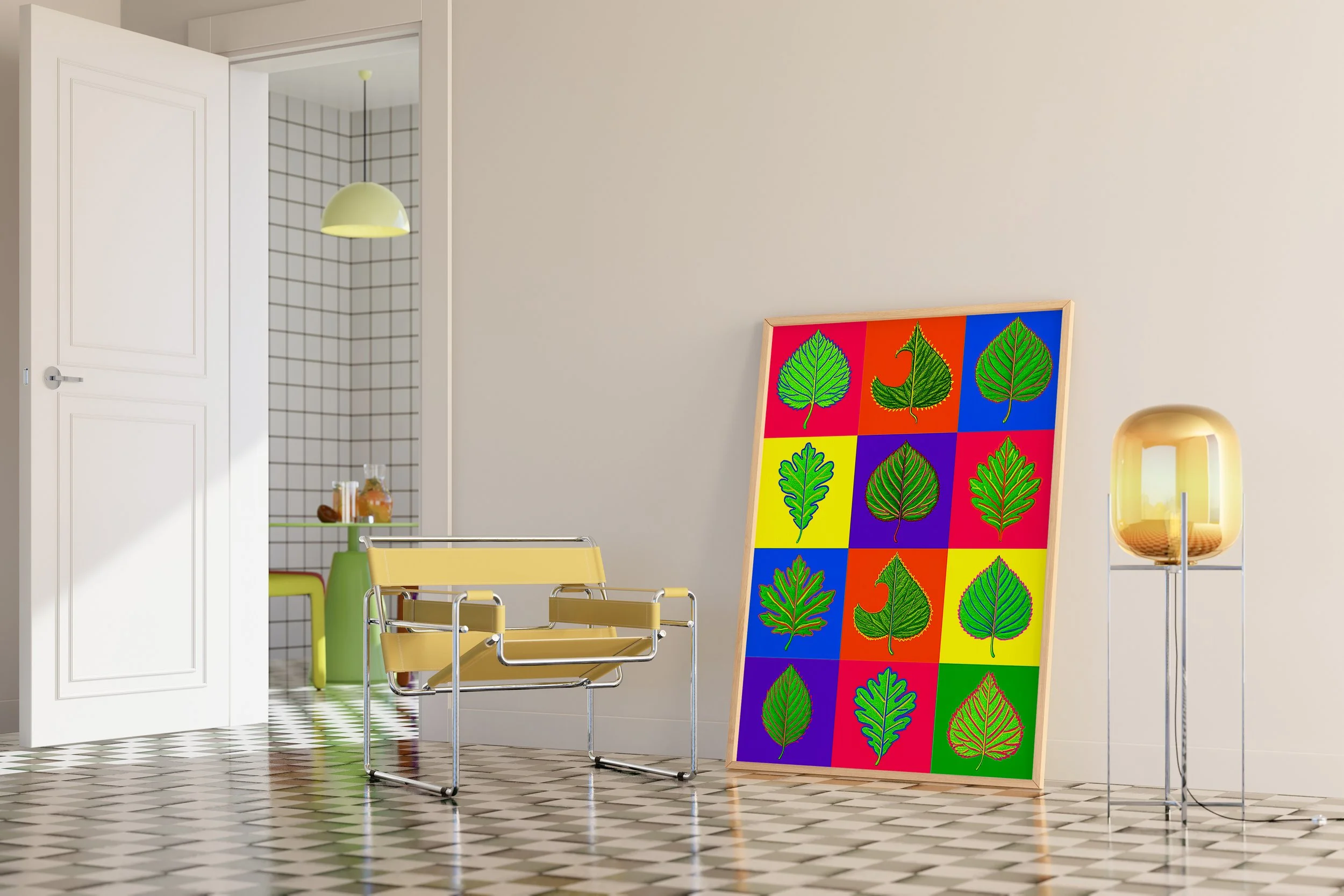leaf-study-in-neon-contemporary-botanical-pop-art-print-for-wassily-chair.jpg