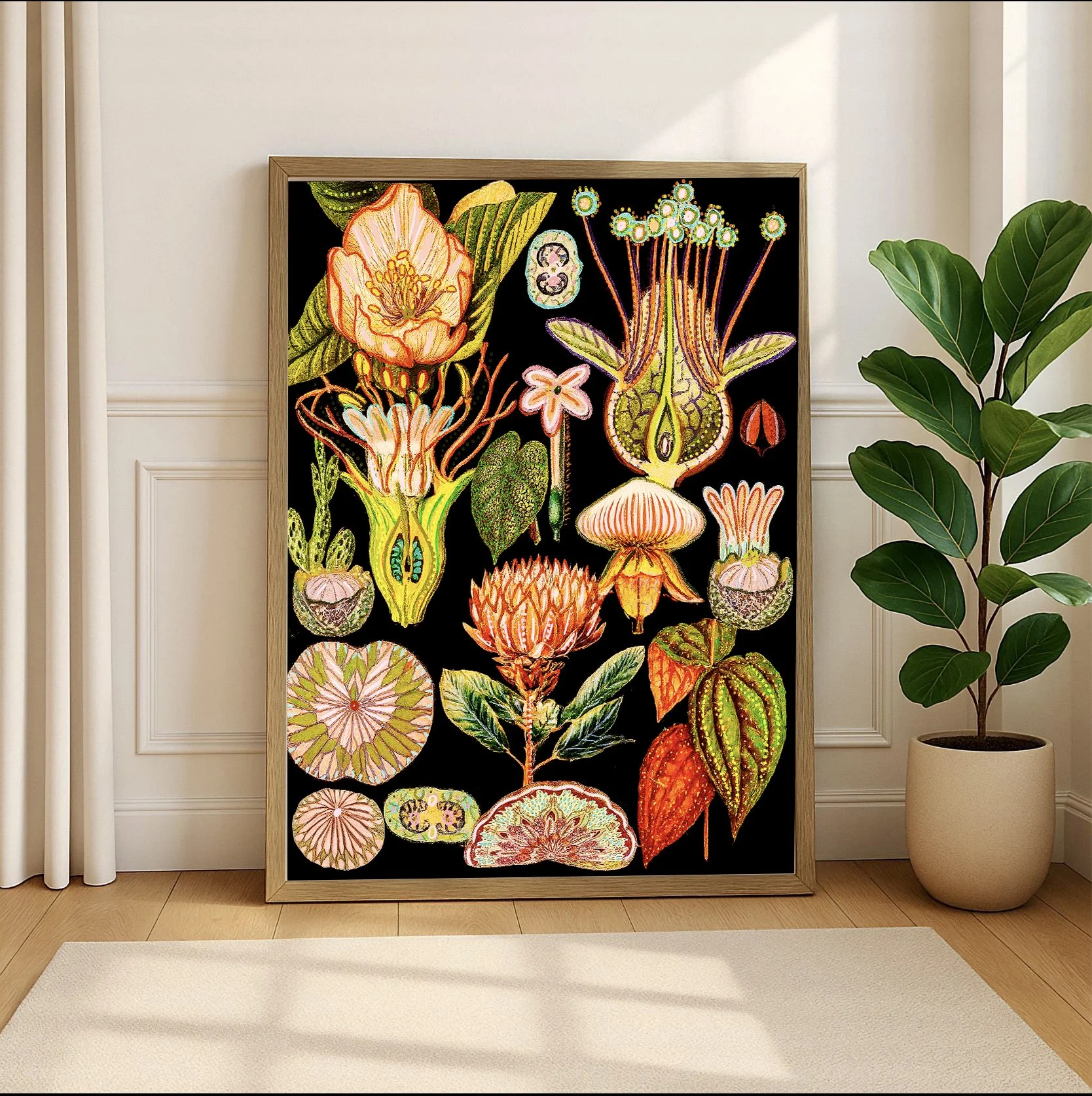 bold and vibrant botanical art for sale by artist
