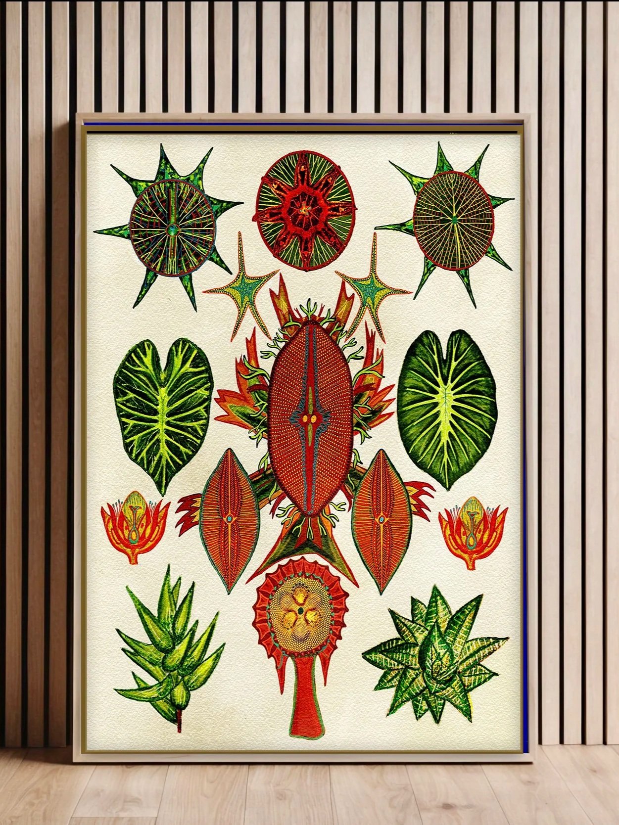 "Botanical Invention"  Modern Botanical Symmetry in Art Print Poster