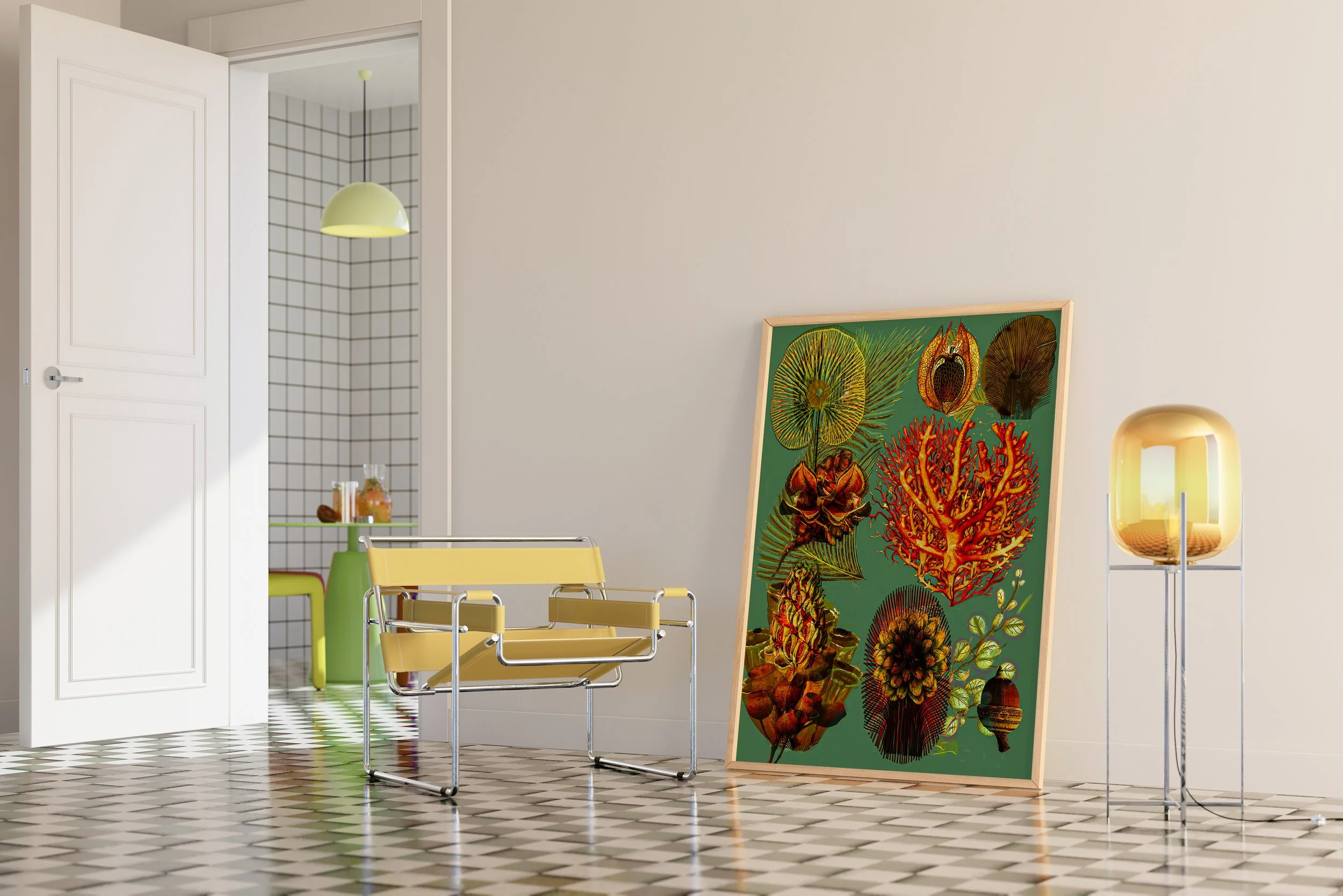 Wassily Chair (also called Model B3 chair. - Wassily Chair, Model B3 chair modern botanical organic aqrt