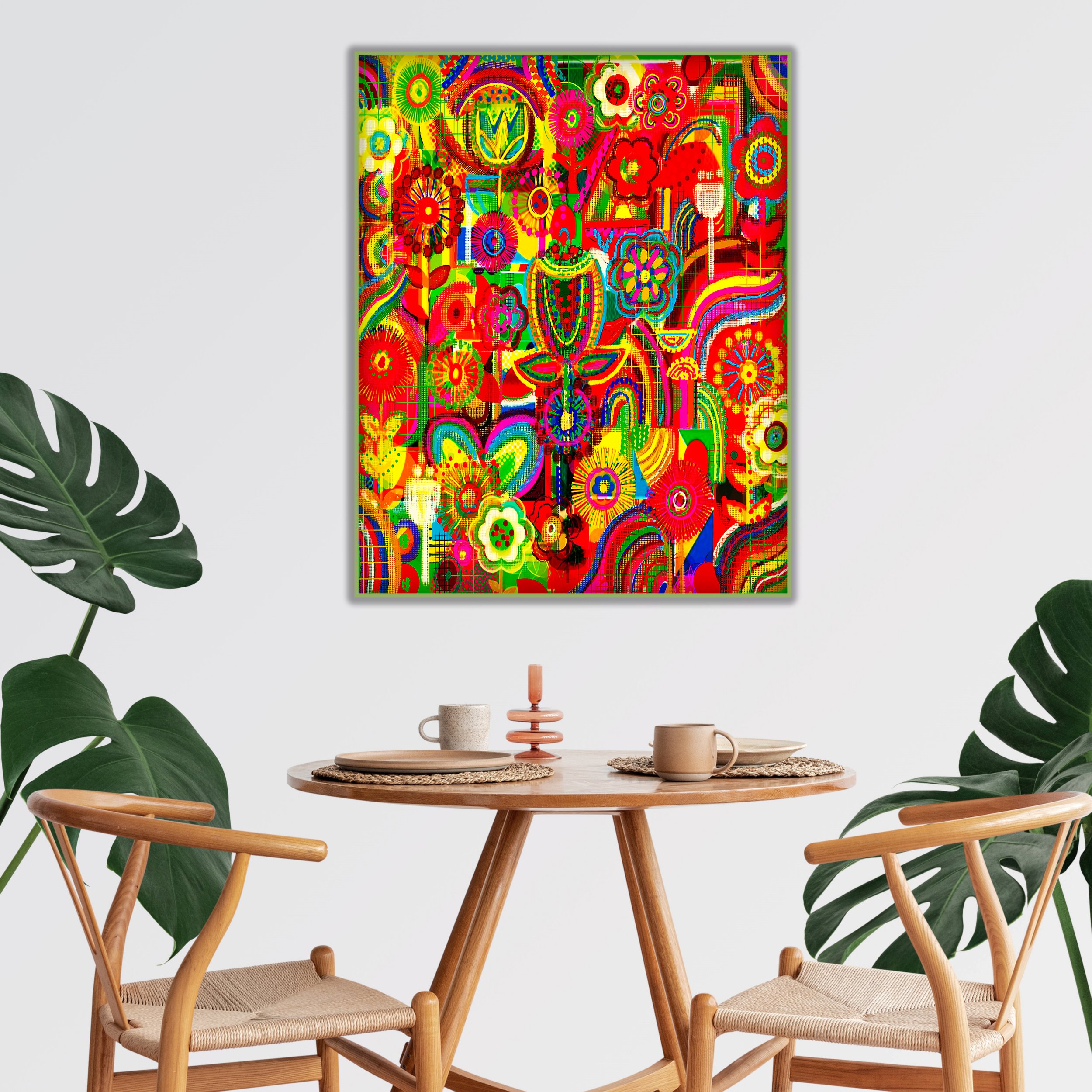 mid century modern painting - mcm artwork