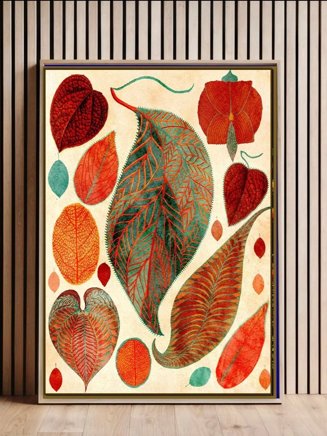 abstract-leaf-art-original-mcm-artwork-for-sale-by-artist