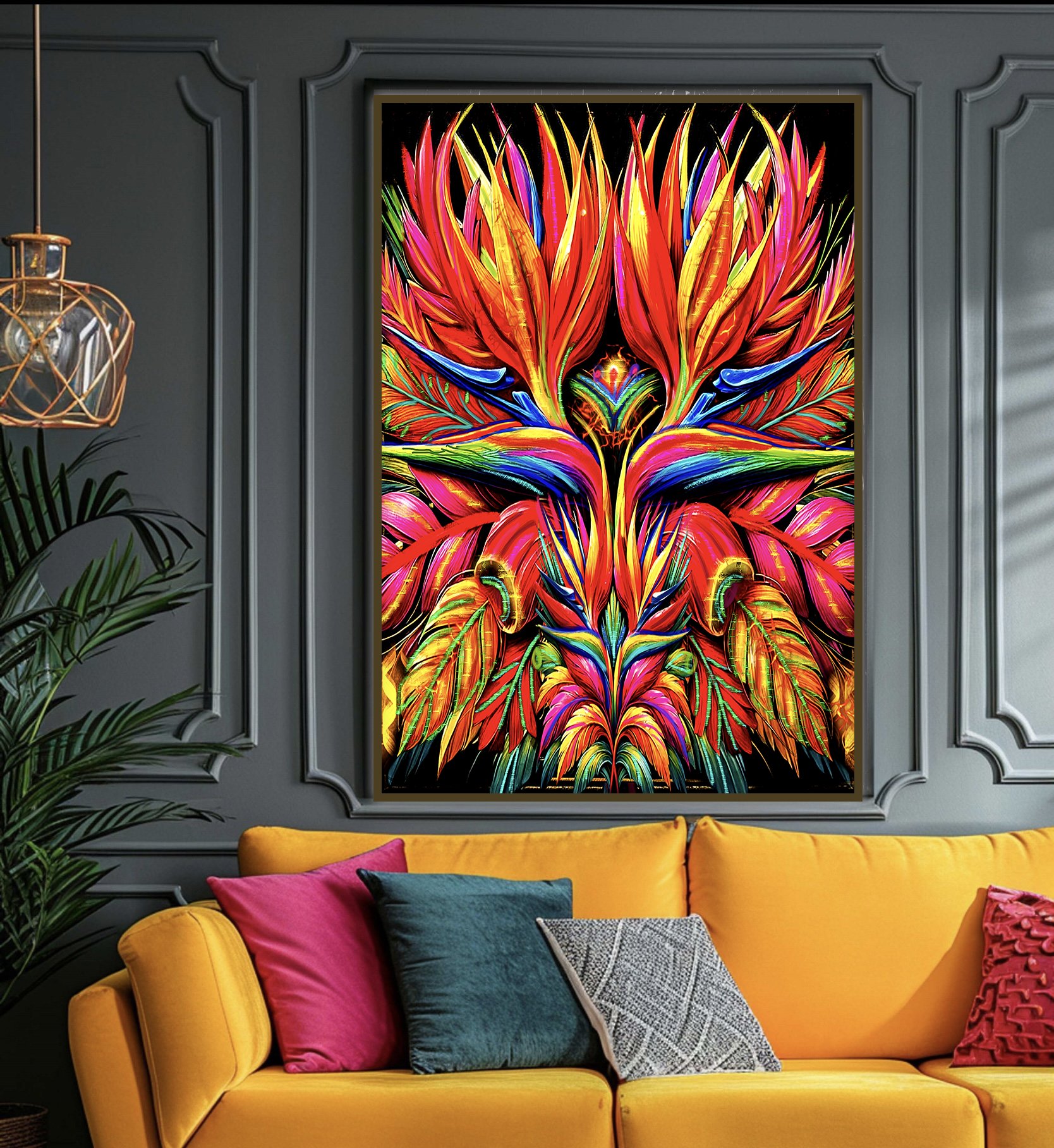 bird of paradise artwork poster