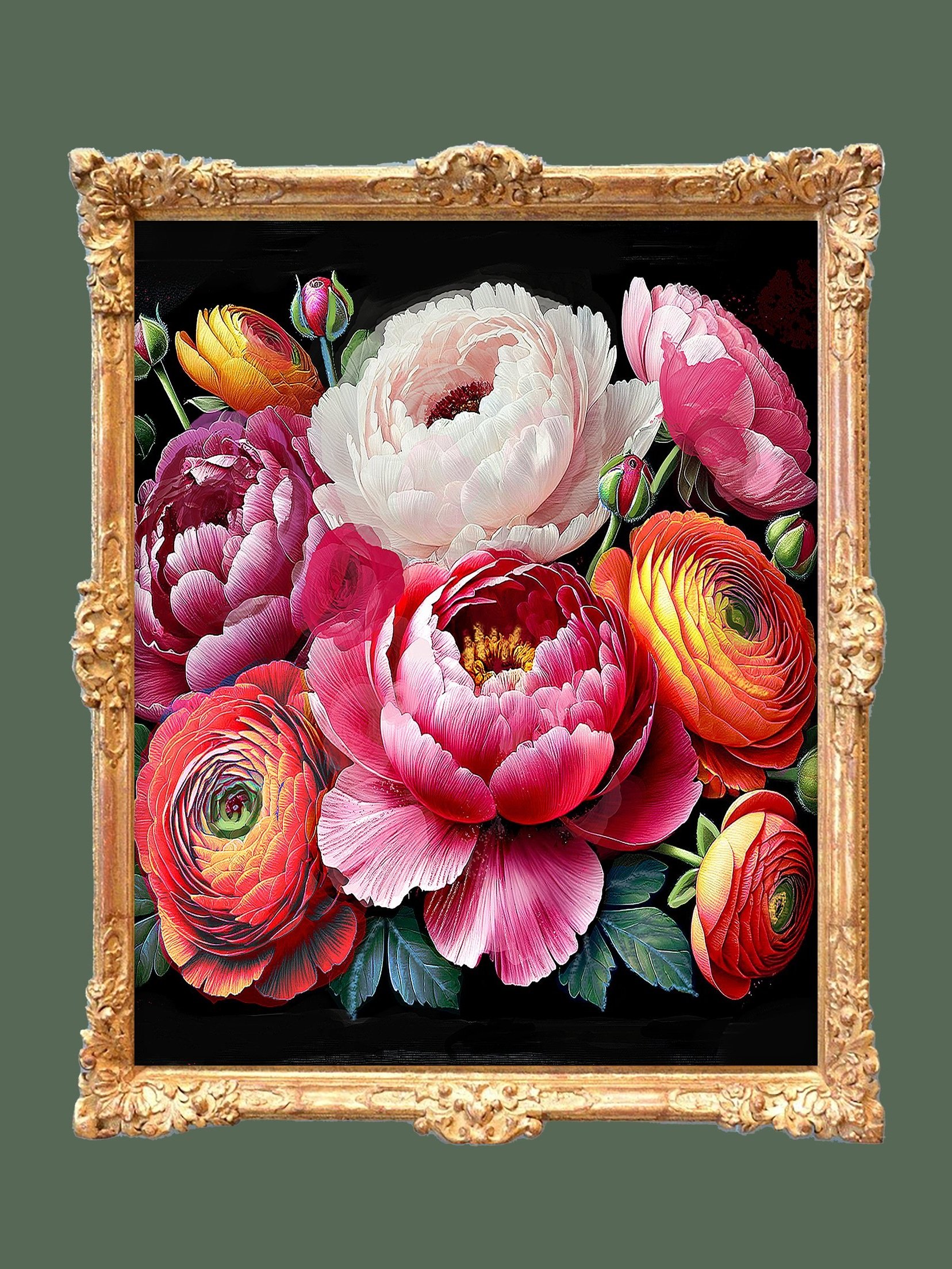 affordable moody peony flowers fine art prints poster