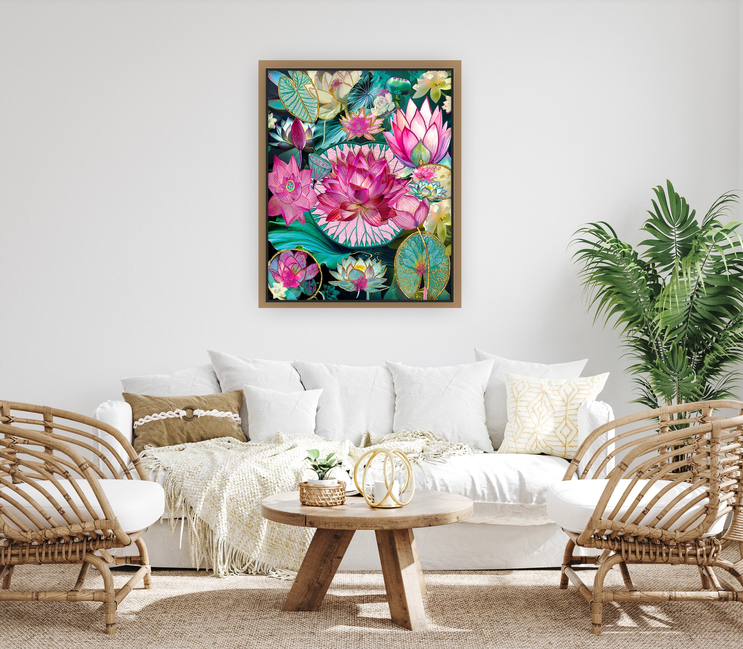 organic modern living room wall art